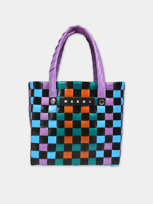 Borsa multicolor per bambina con logo,Marni Kids,M00178 0M605