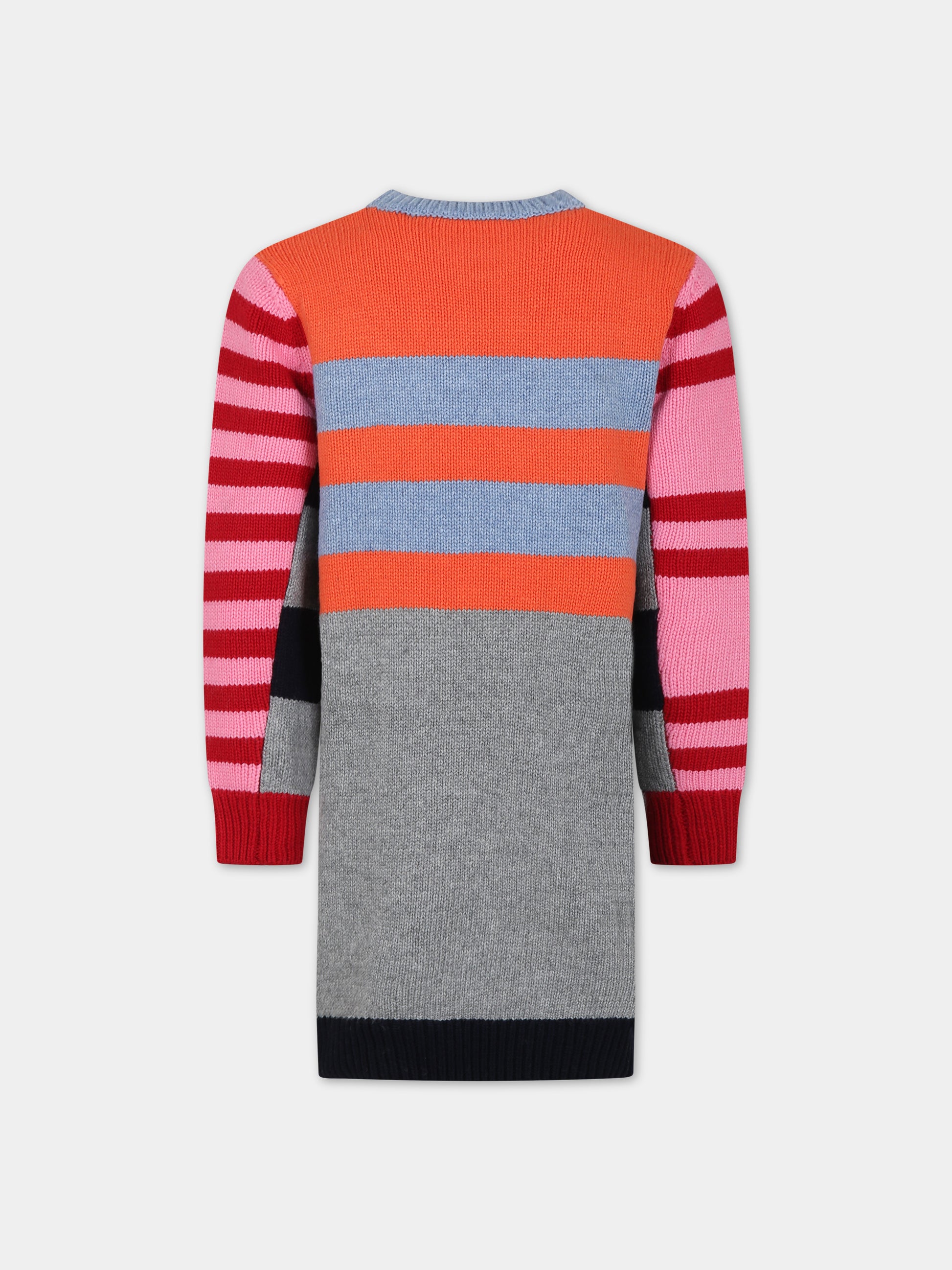 Vestito multicolor per bambina con logo,Marni Kids,M00906 0M428