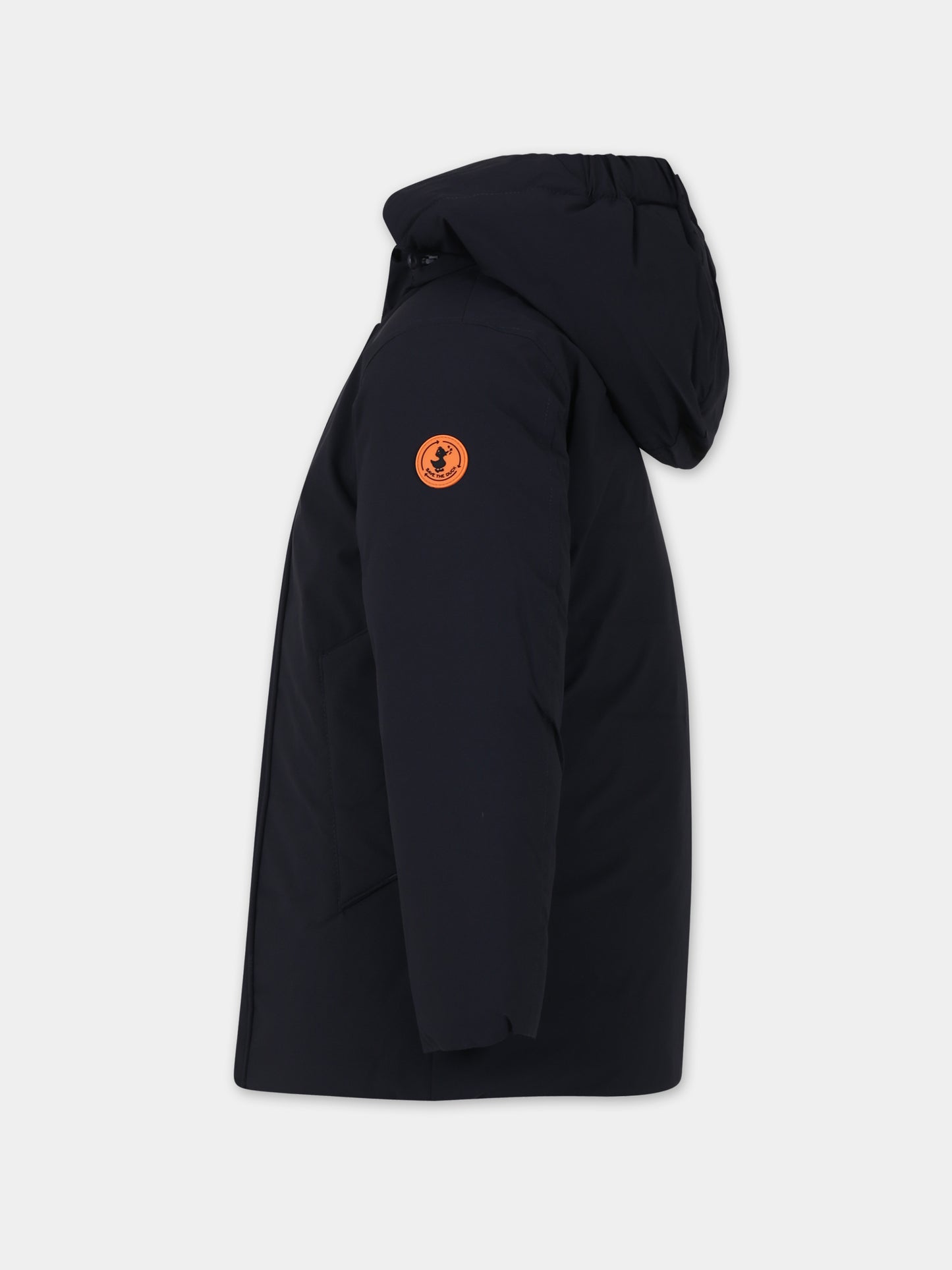 Parka Cassie blu per bambina con logo,Save The Duck Kids,40060G MATT17 90010