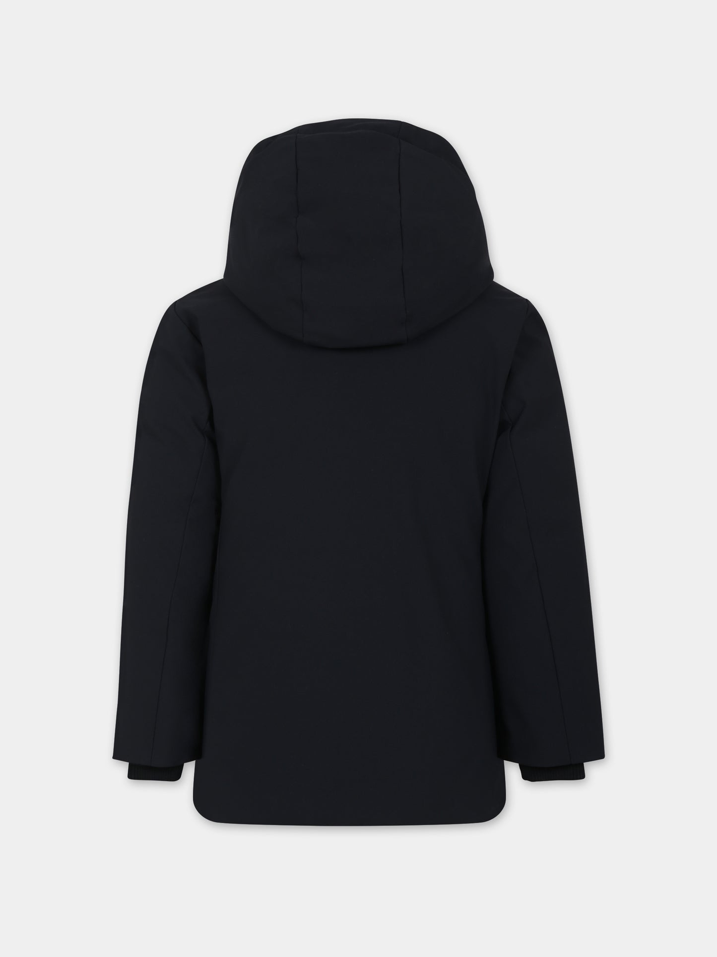 Parka Theo nero per bambino con logo,Save The Duck Kids,P43180B SMEG17 10000