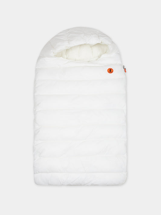 Sacco nanna May bianco per neonati con logo,Save The Duck Kids,I30001X GIGA17 00002