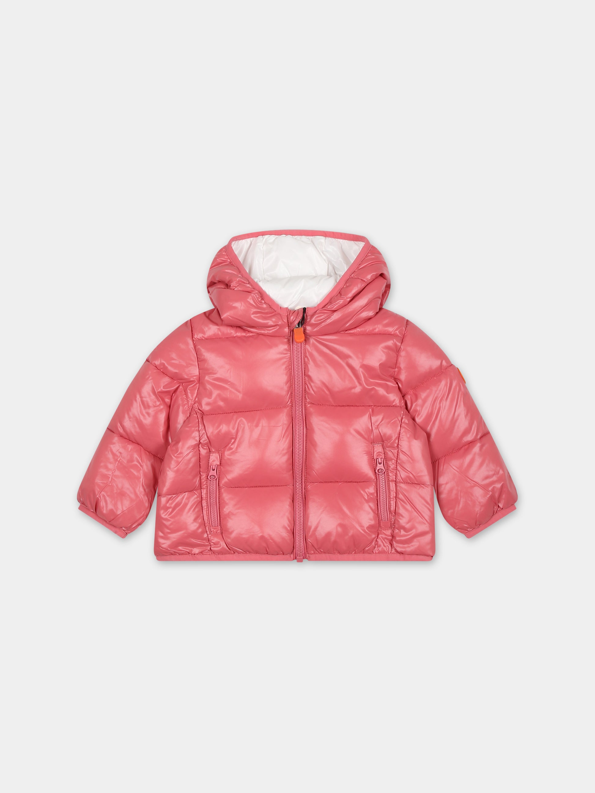 Piumino Jody rosa per neonata con logo,Save The Duck Kids,I30004X LUCK17 80036