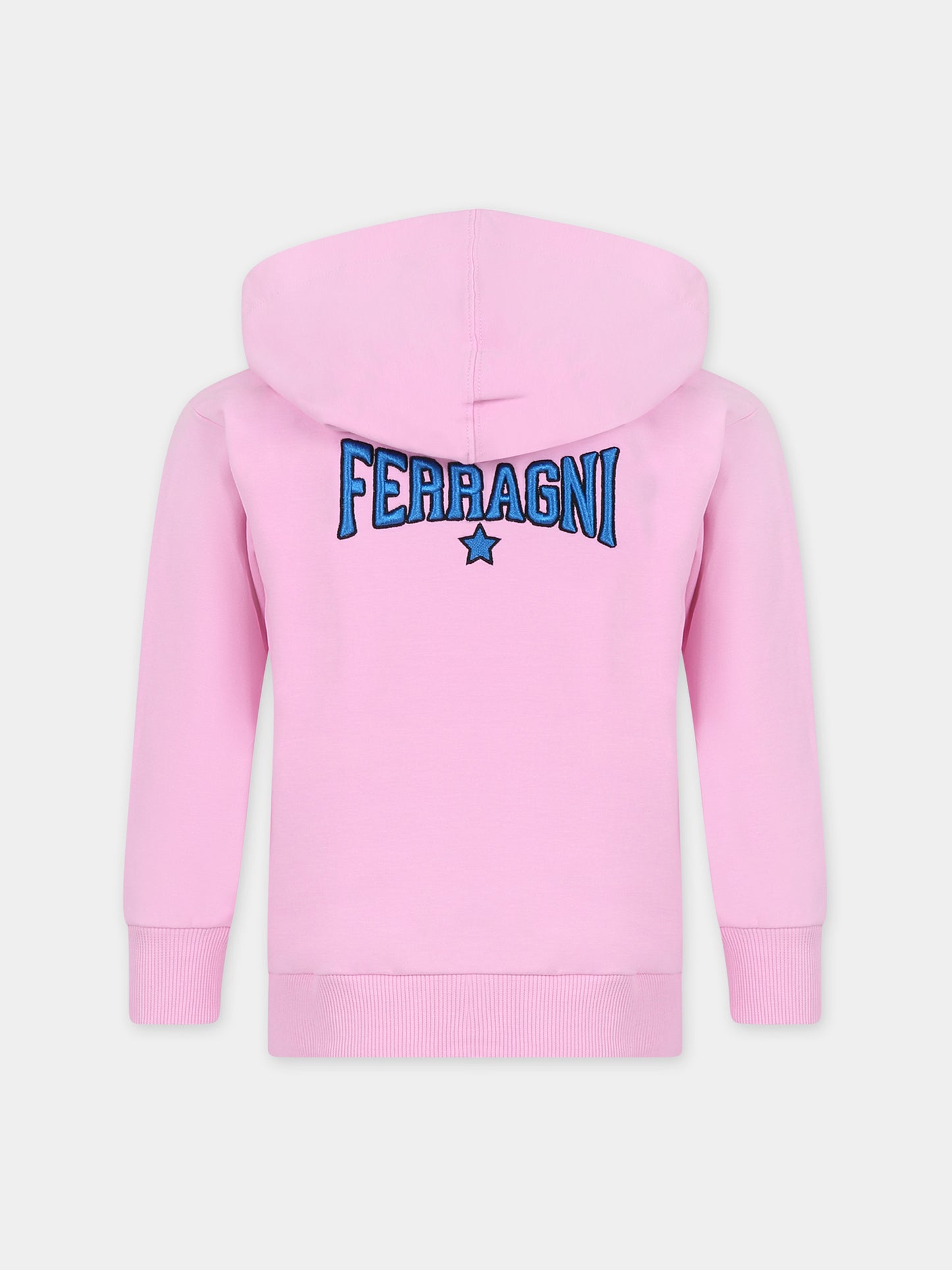 Felpa rosa per bambina con eyestar,Chiara Ferragni Collection,59B803 2001 067F