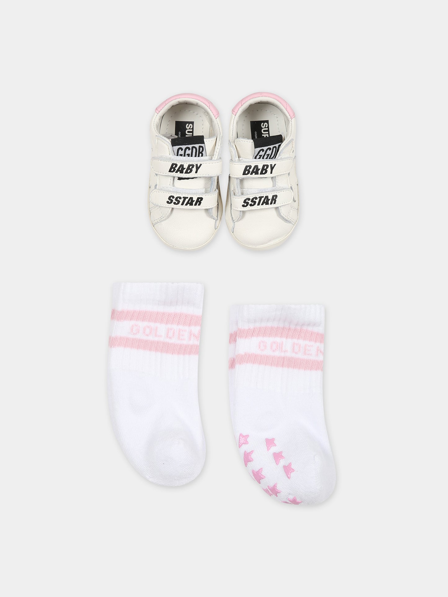 Set bianco per neonata con stella,Golden Goose,GIF00534 F004260 11410