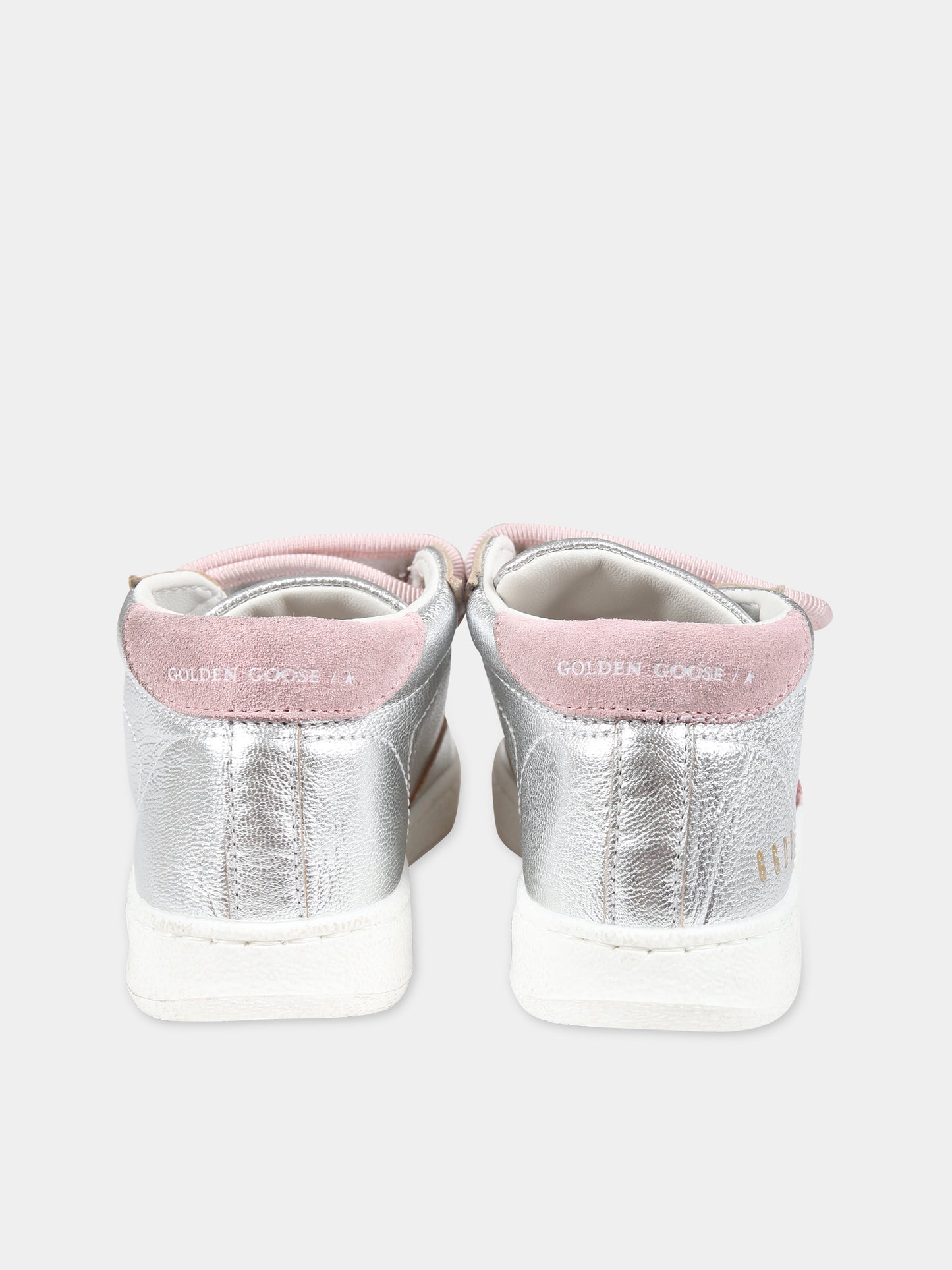 Sneakers June argento per bambina con stella,Golden Goose,GJF00386 F005044 70286