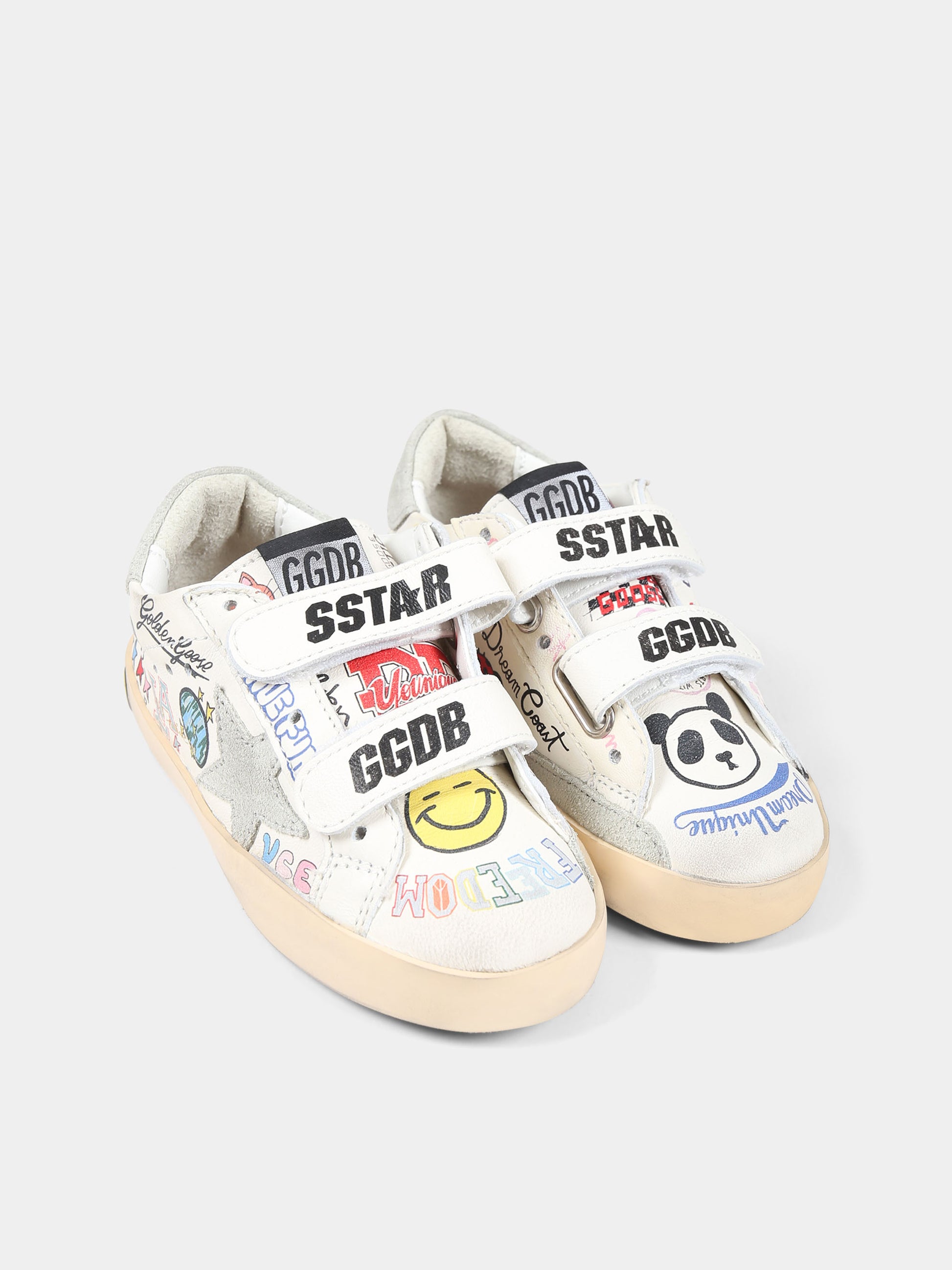 Sneakers bianche per bambini con stella,Golden Goose,GJF00111 F004883 10262