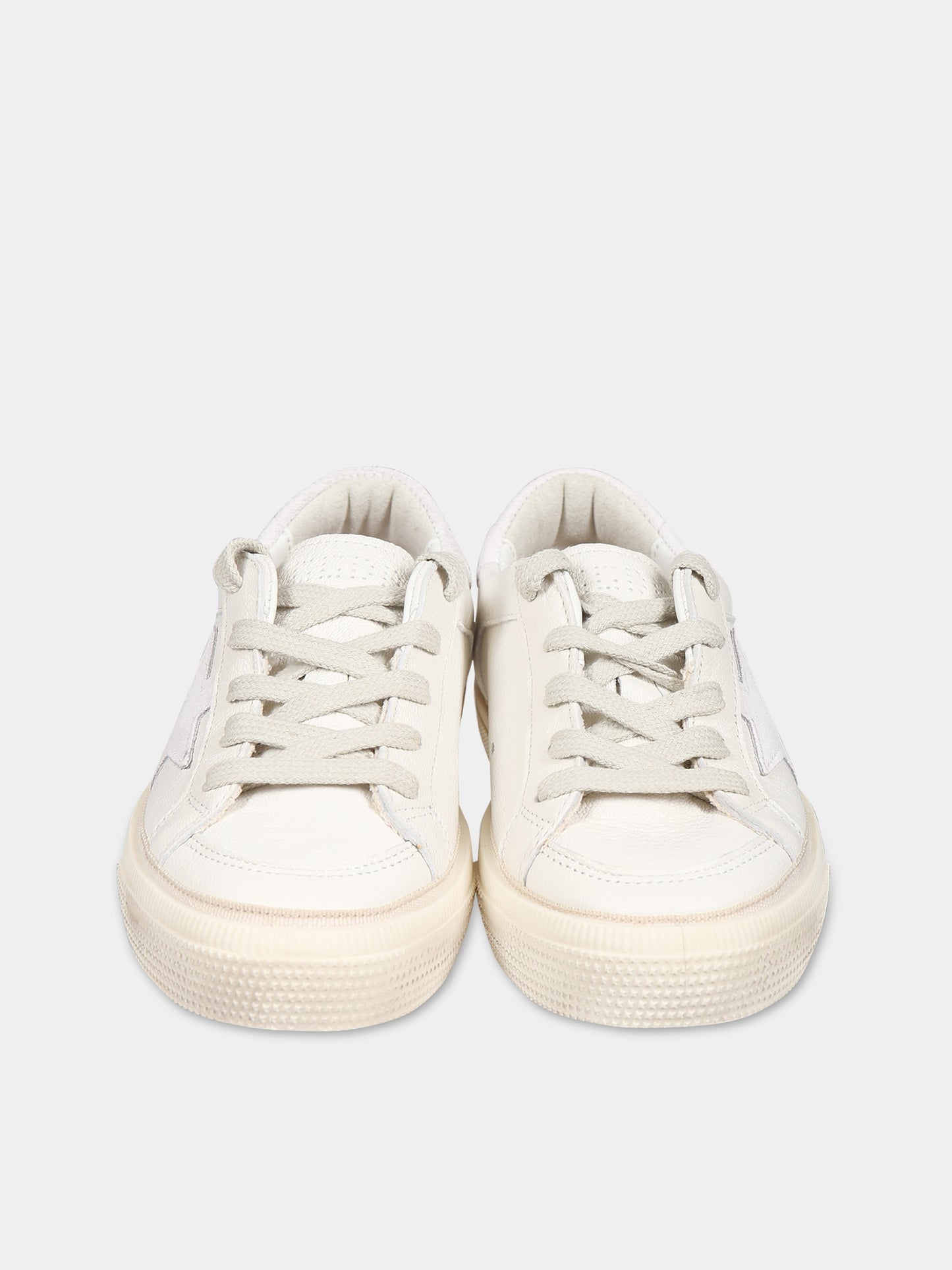 Baskets May blancs pour fille avec iconique étoile