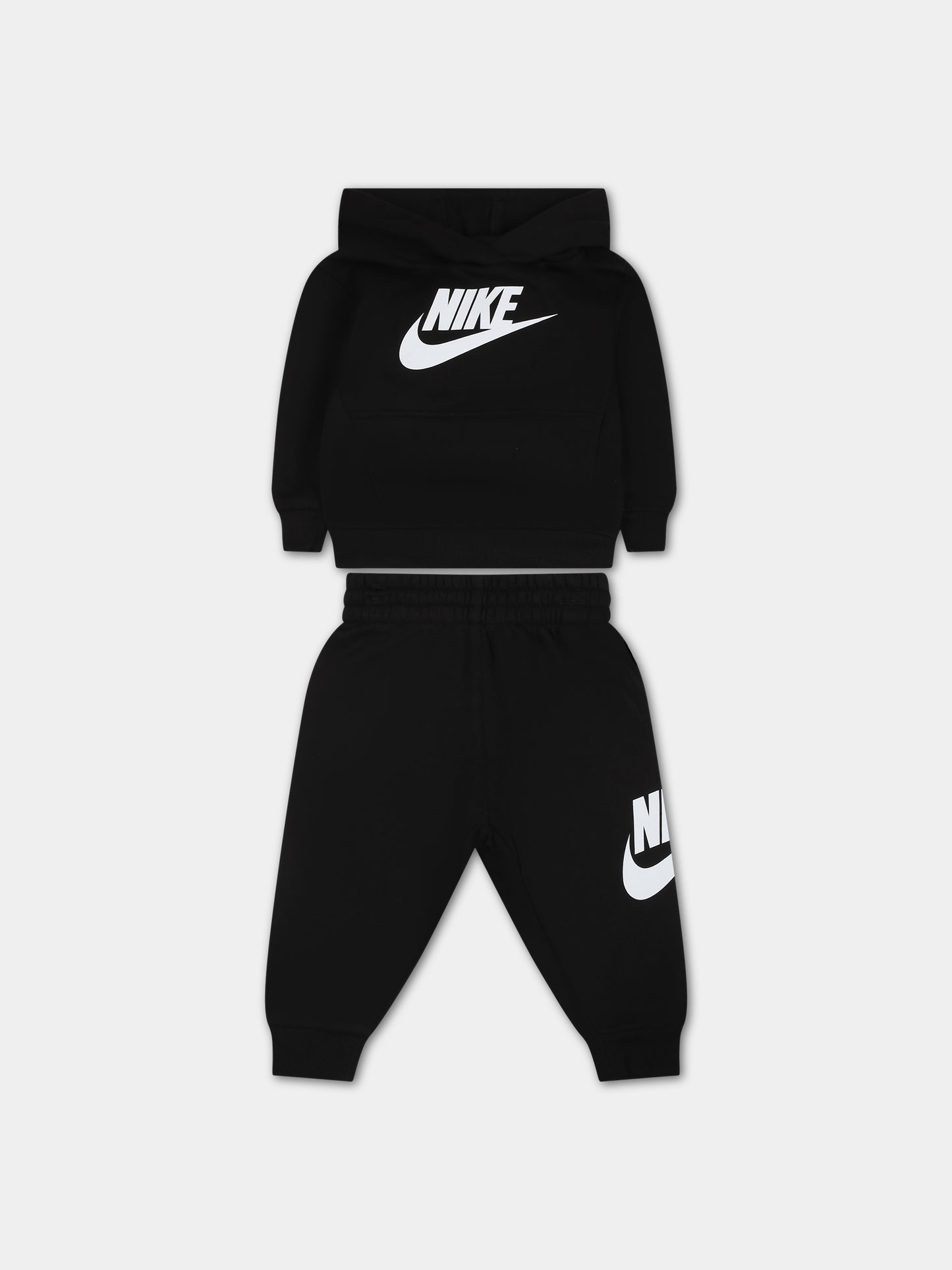 Completo nero per neonati con logo,Nike,66L135 023
