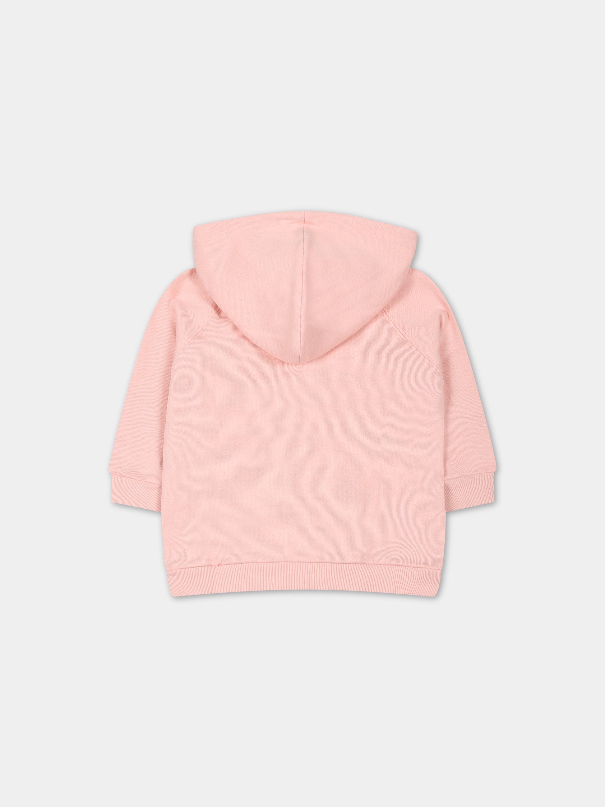 Felpa rosa per neonata con incrocio GG,Gucci Kids,744047 XJFKZ 5658