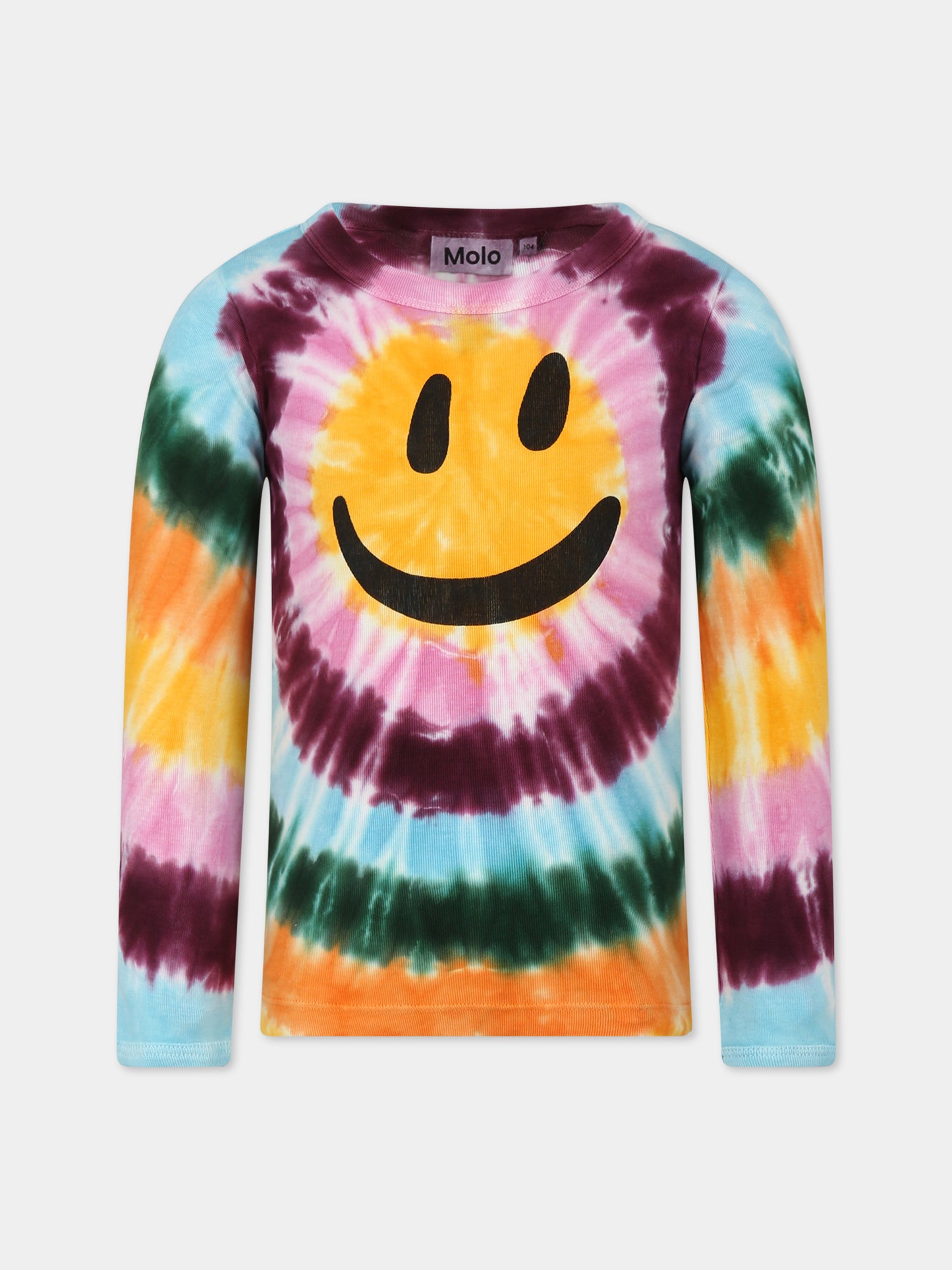 T-shirt multicolor per bambina con smile,Molo,2W23A408 3307