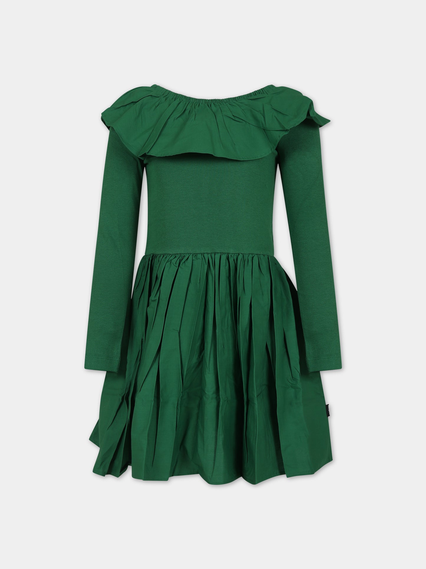 Vestito verde per bambina,Molo,2W23E215 8761