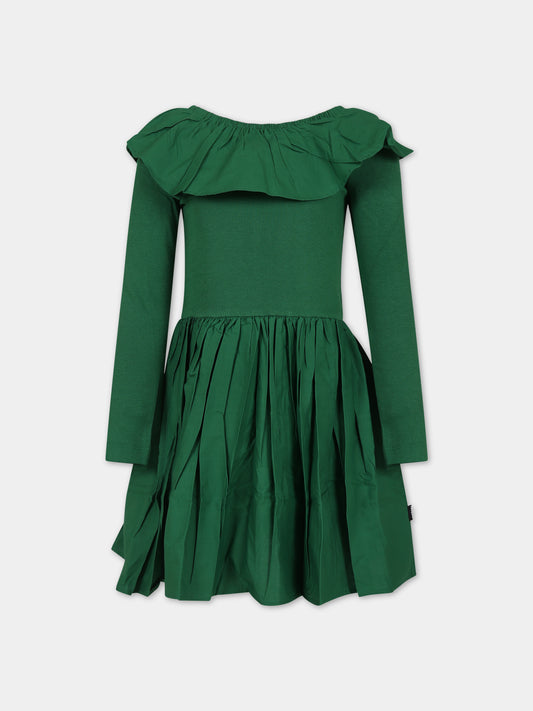 Vestito verde per bambina,Molo,2W23E215 8761