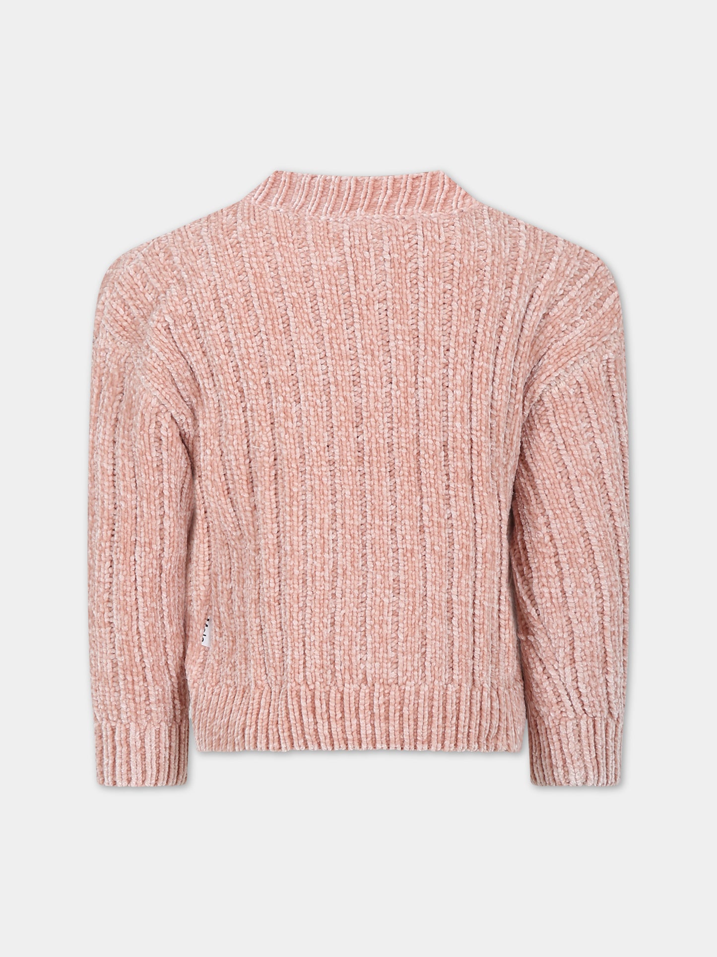 Cardigan rosa per bambina con logo,Molo,2W23K301 8058