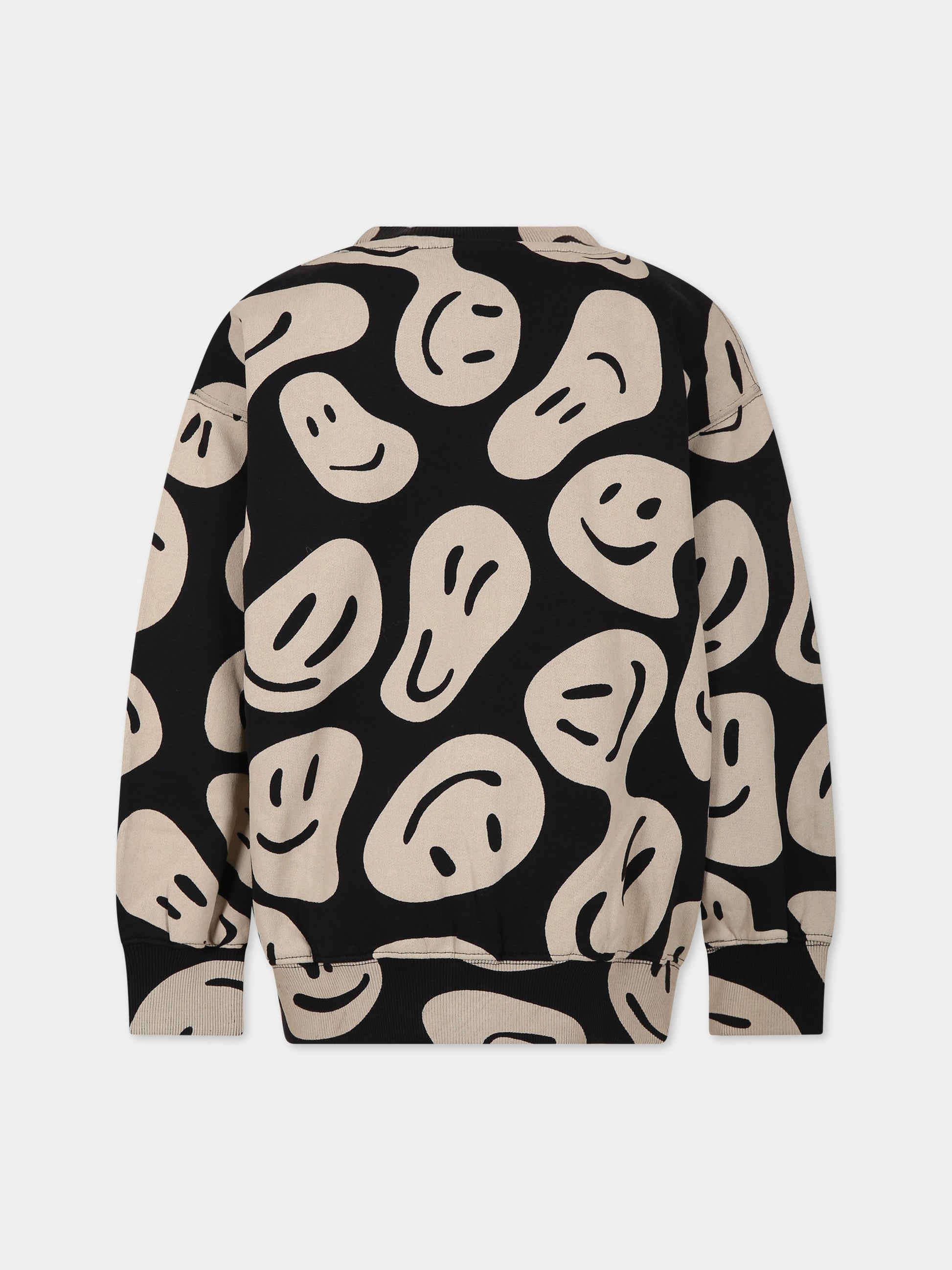 Felpa nera per bambini con smile,Molo,6W23J205 6880