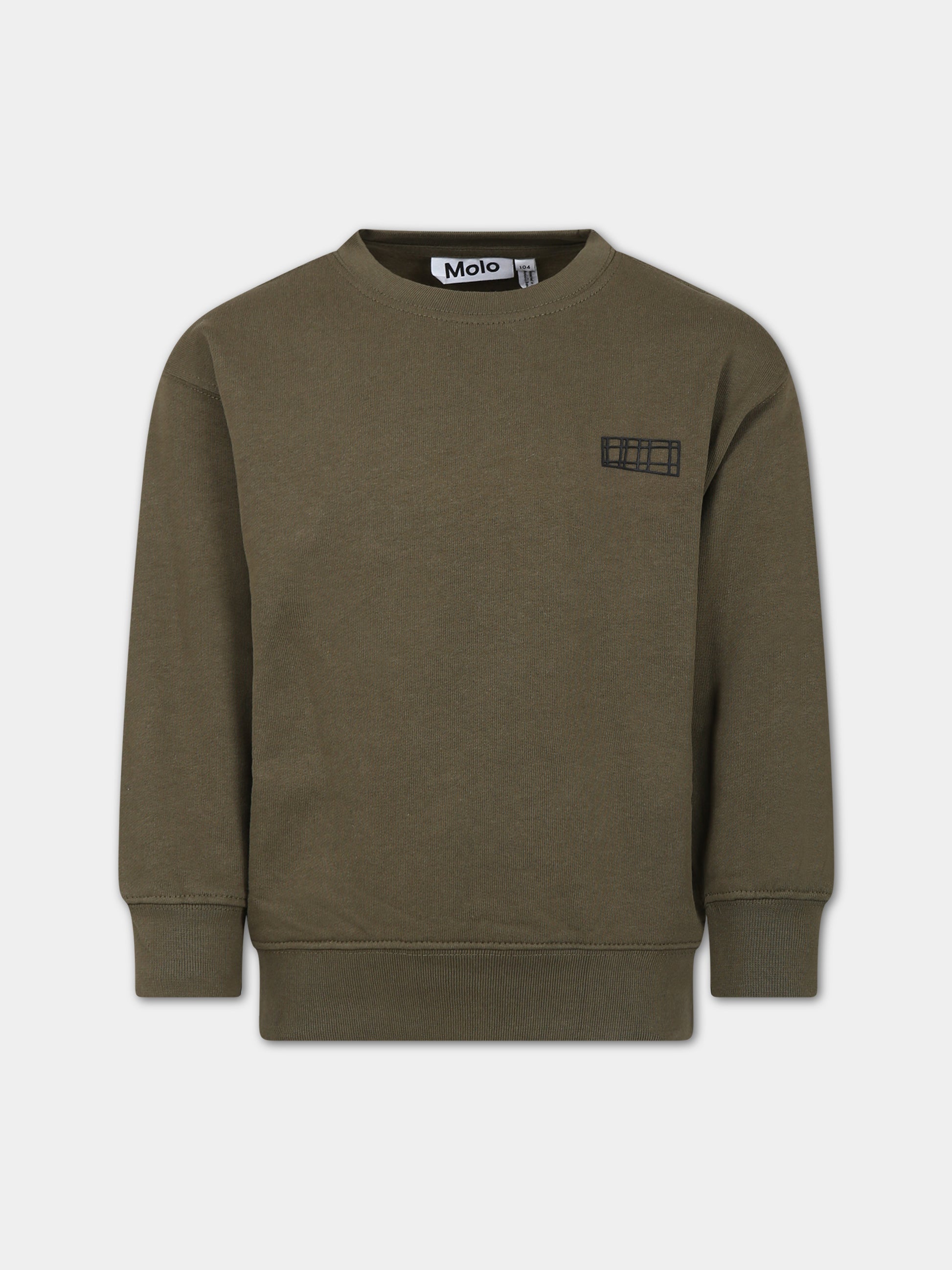 Felpa verde per bambini,Molo,6W23J206 8797