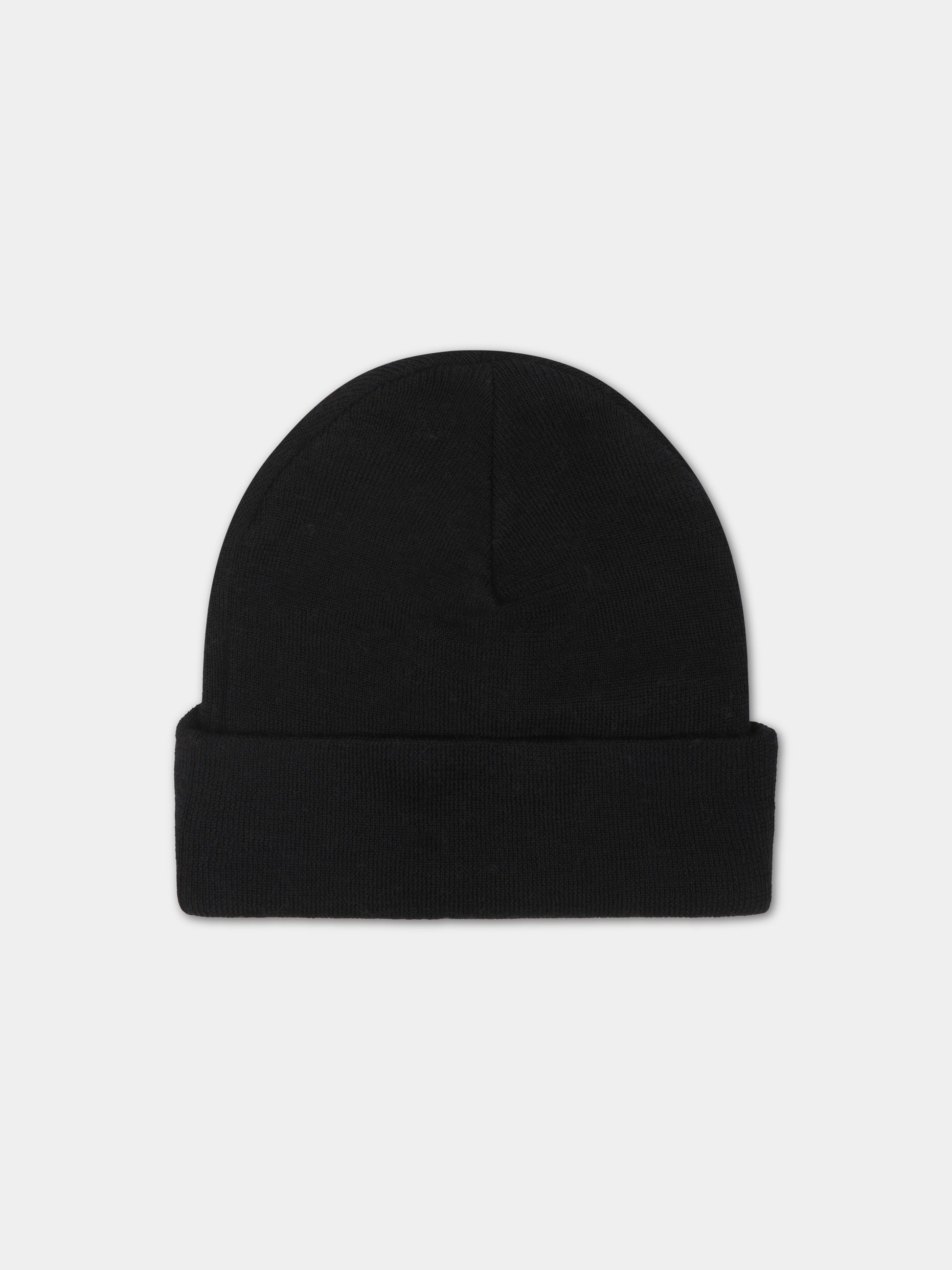 Berretto nero per bambini con logo,Molo,7W23S312 0099