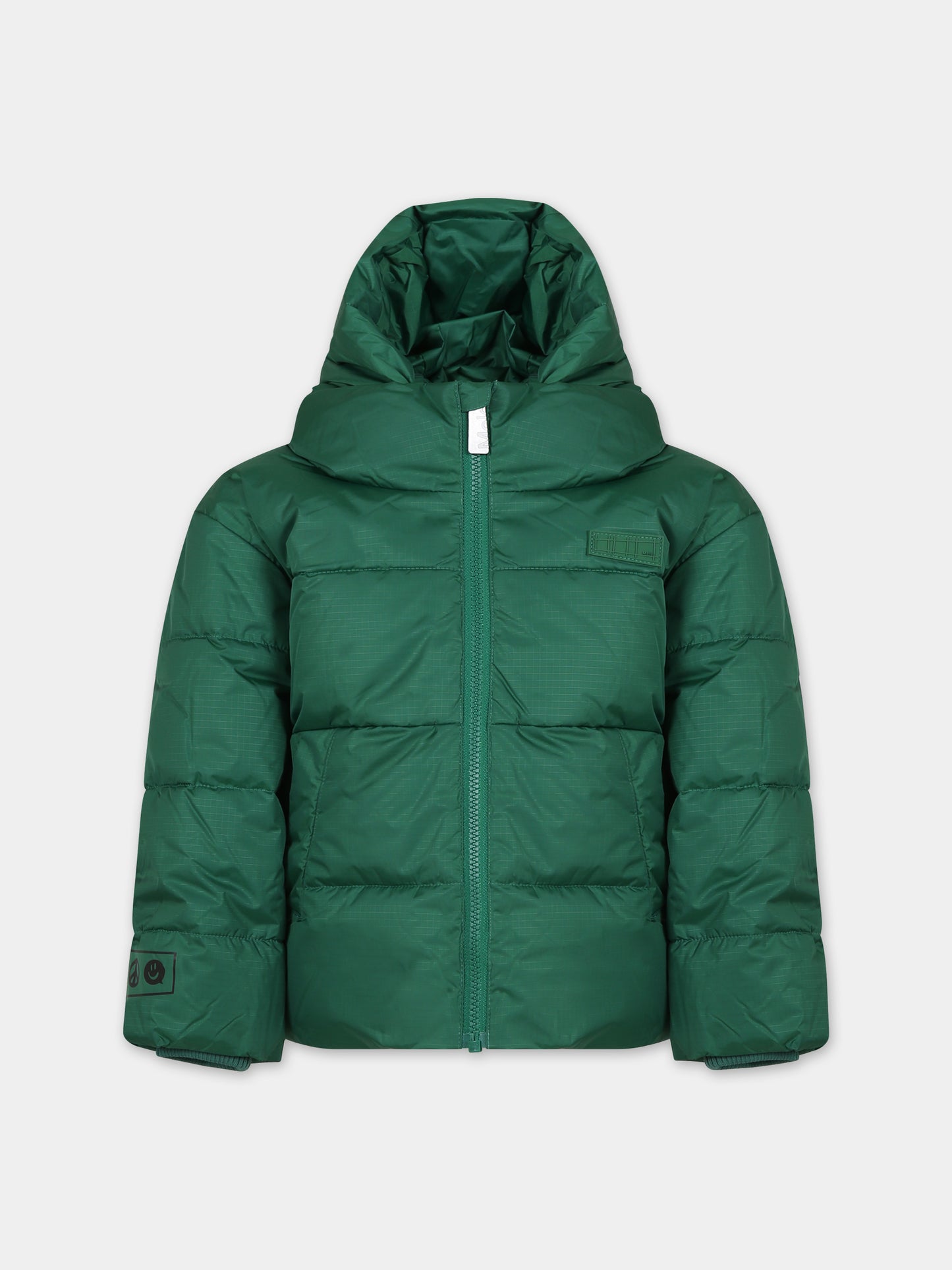 Piumino verde per bambini con logo,Molo,5W23M309 8761
