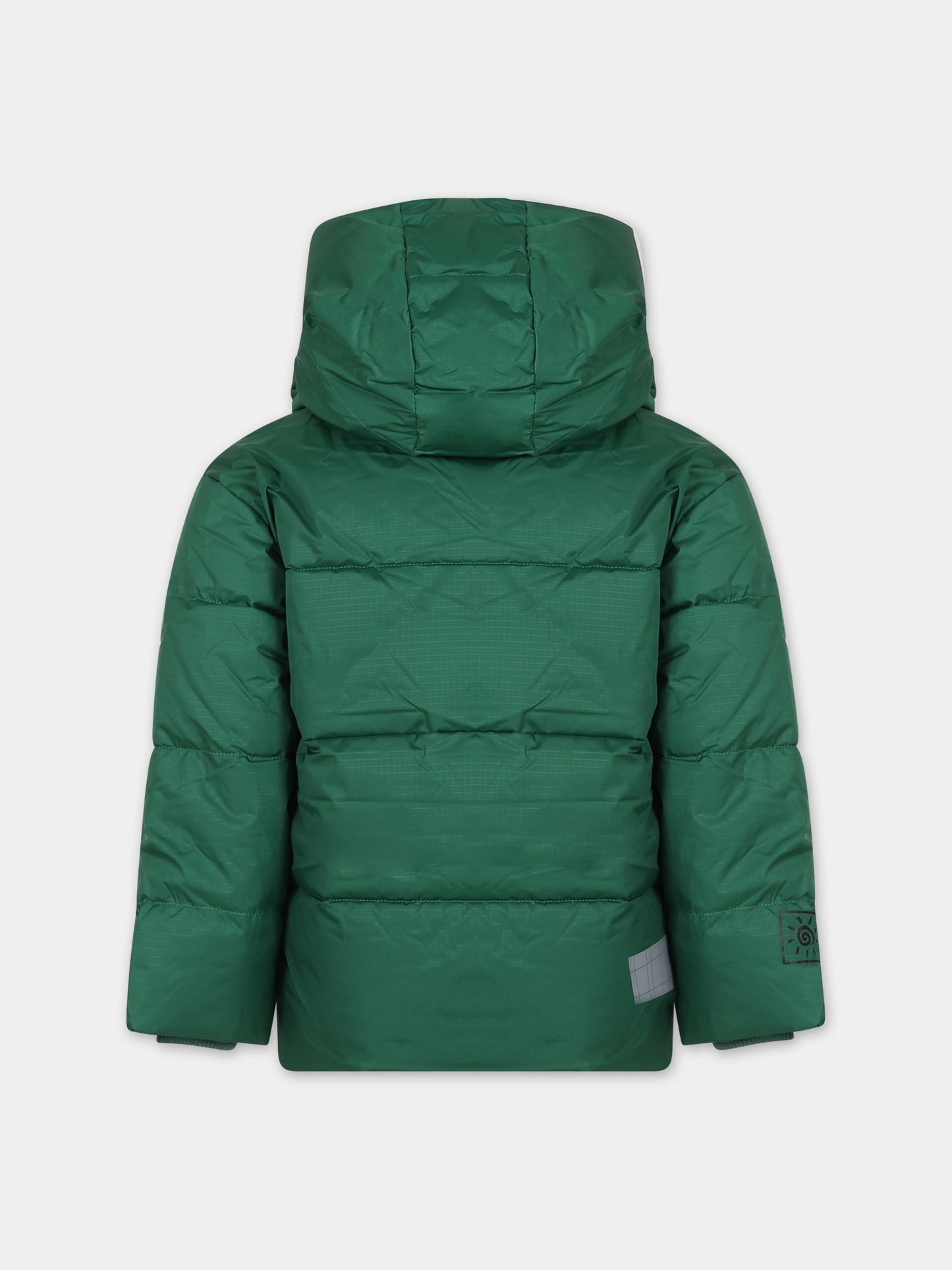Piumino verde per bambini con logo,Molo,5W23M309 8761