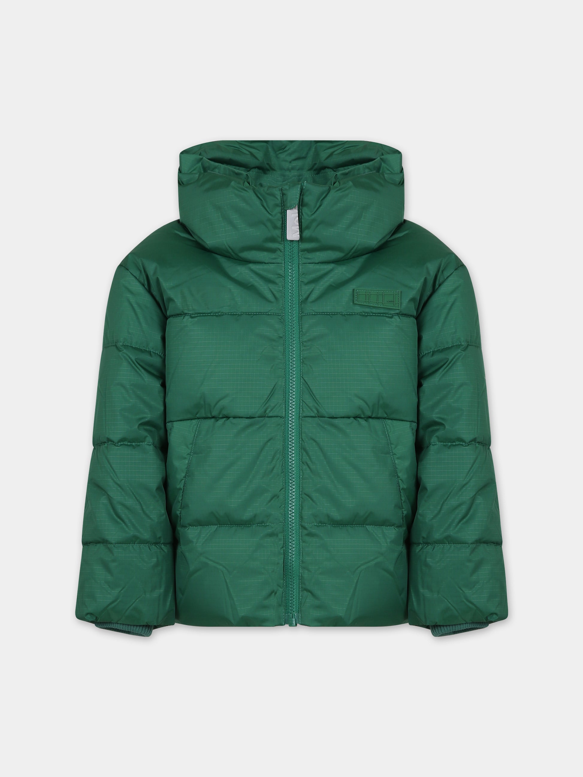 Piumino verde per bambini con logo,Molo,5W23M309 8761