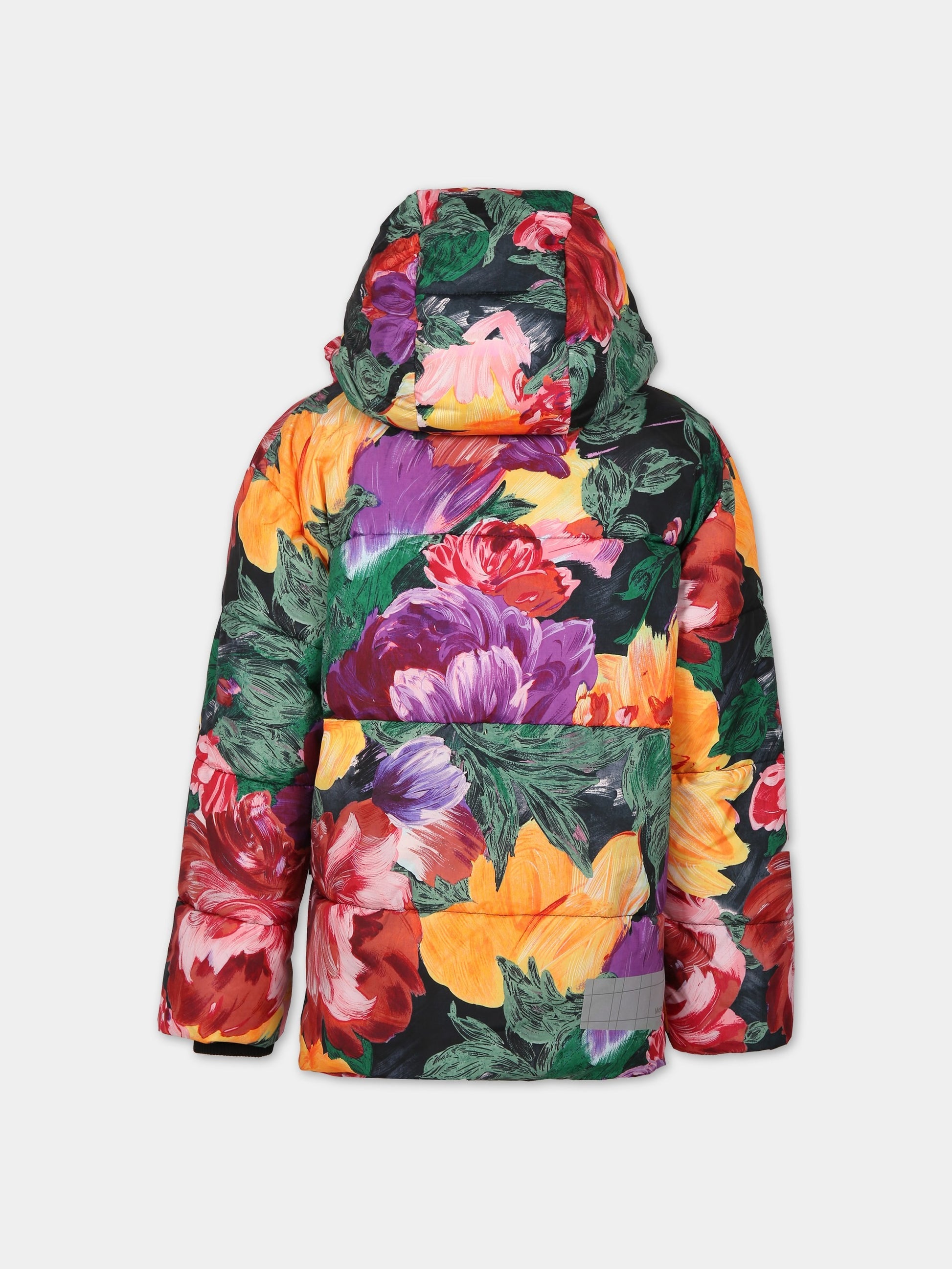 Piumino multicolor per bambina con stampa floreale,Molo,5W23M309 6857