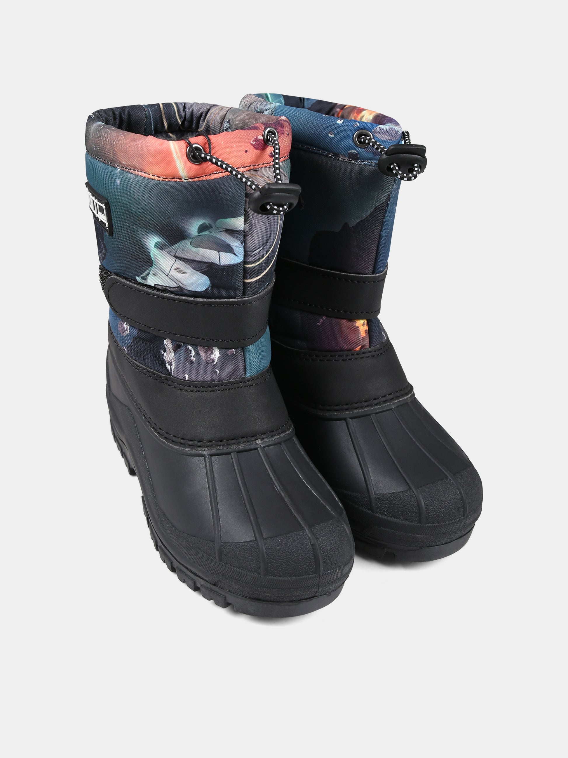 Stivali neri per bambino con stampa spazio,Molo,7W23U601 6850