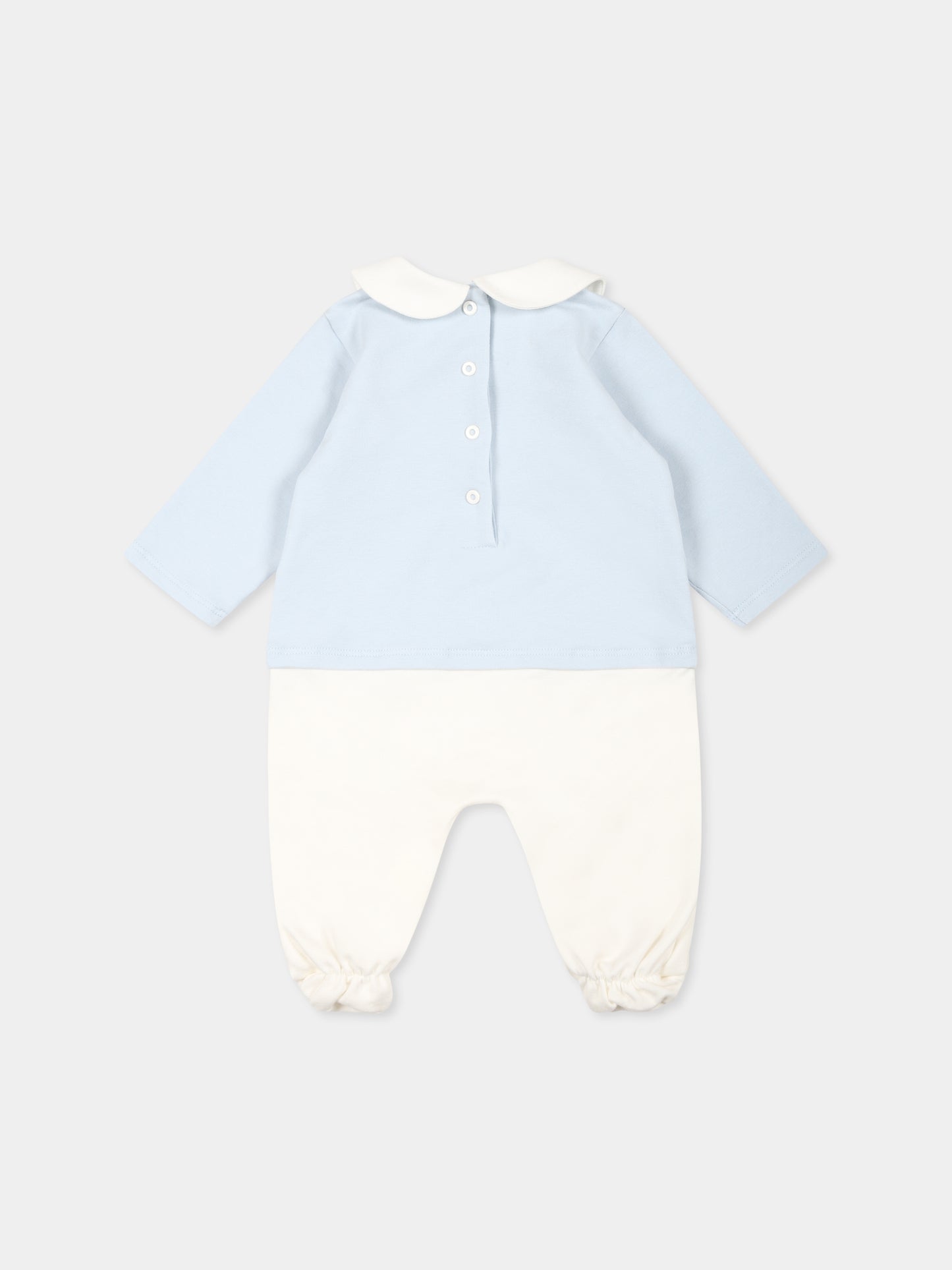 Set celeste per neonato con logo,Fendi Kids,BUK103 8RA F19J4