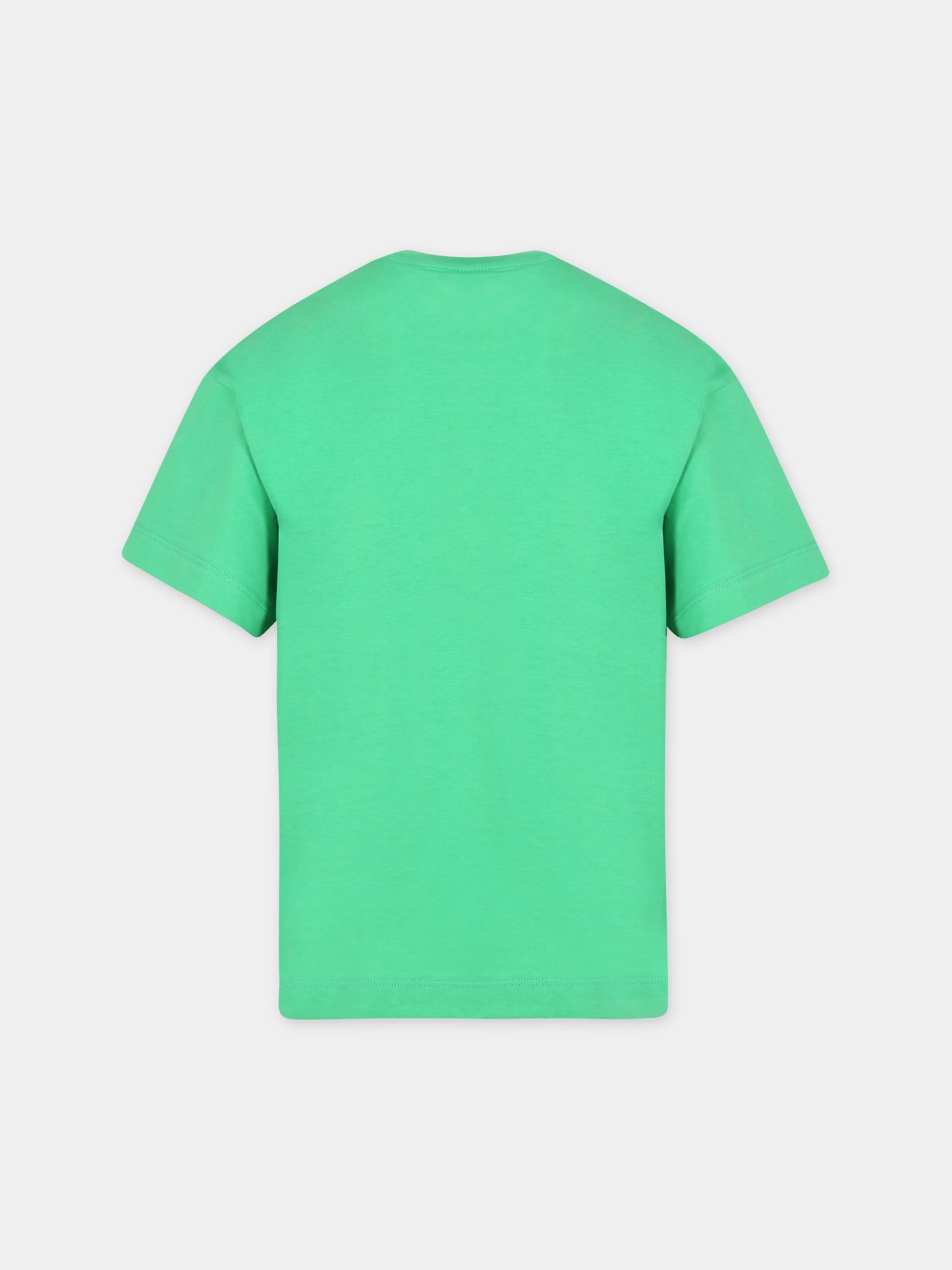 T-shirt verde con logo per bambini,Fendi Kids,JUI137 7AJ F1LYH