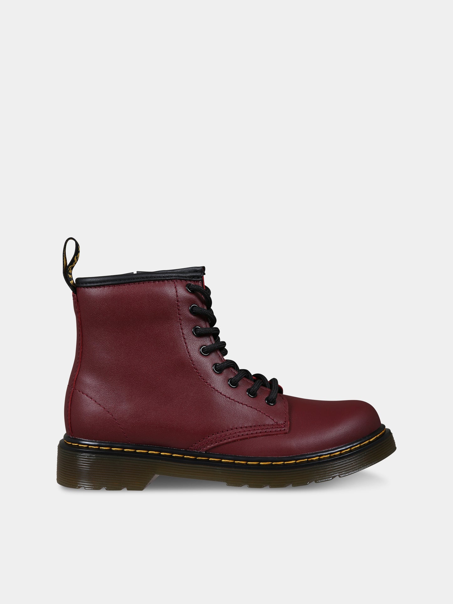 Boots 1460 bordeaux pour fille avec logo