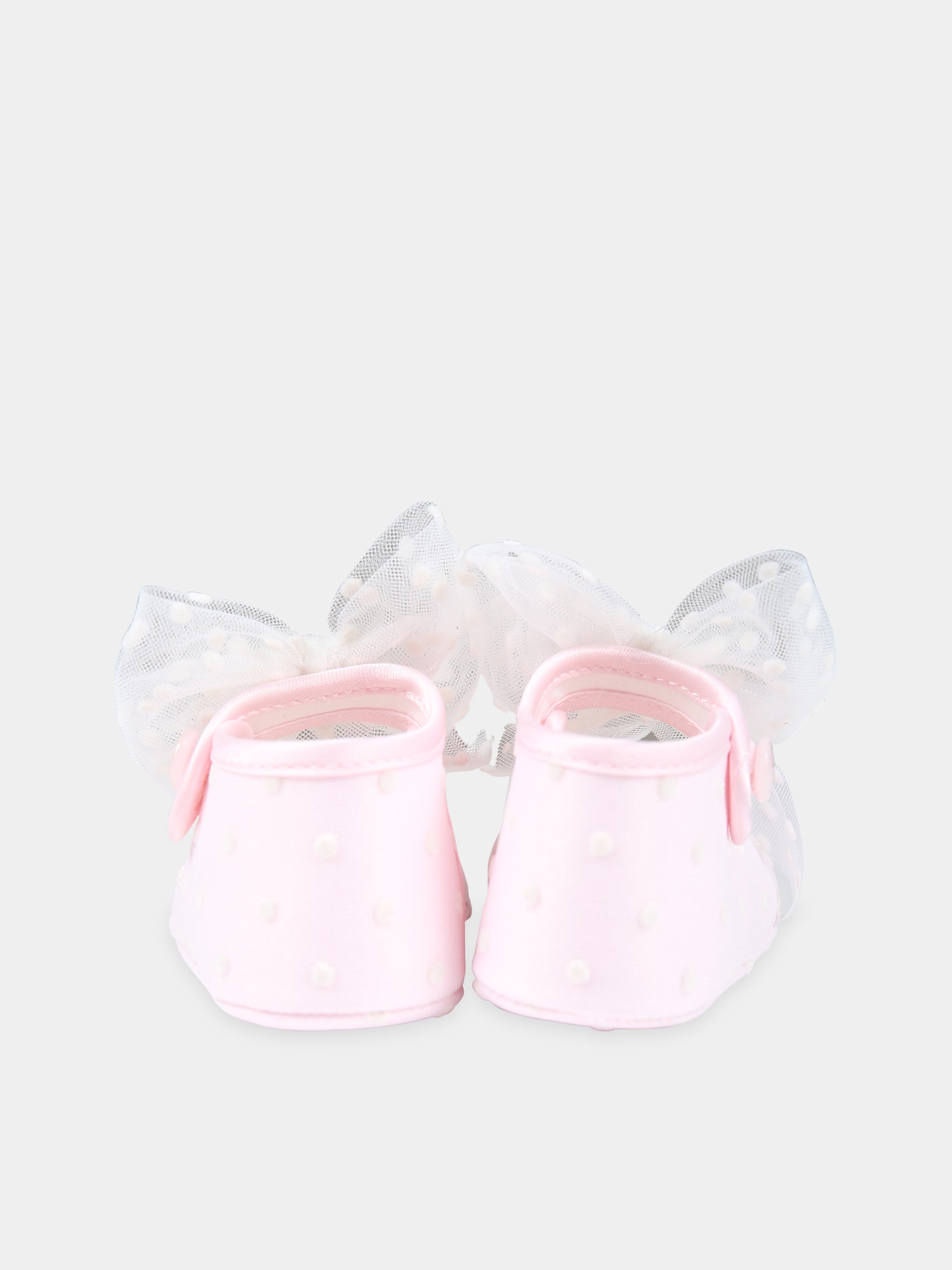 Ballerine rosa per neonata con pois,Monnalisa,39B001 2902 0191