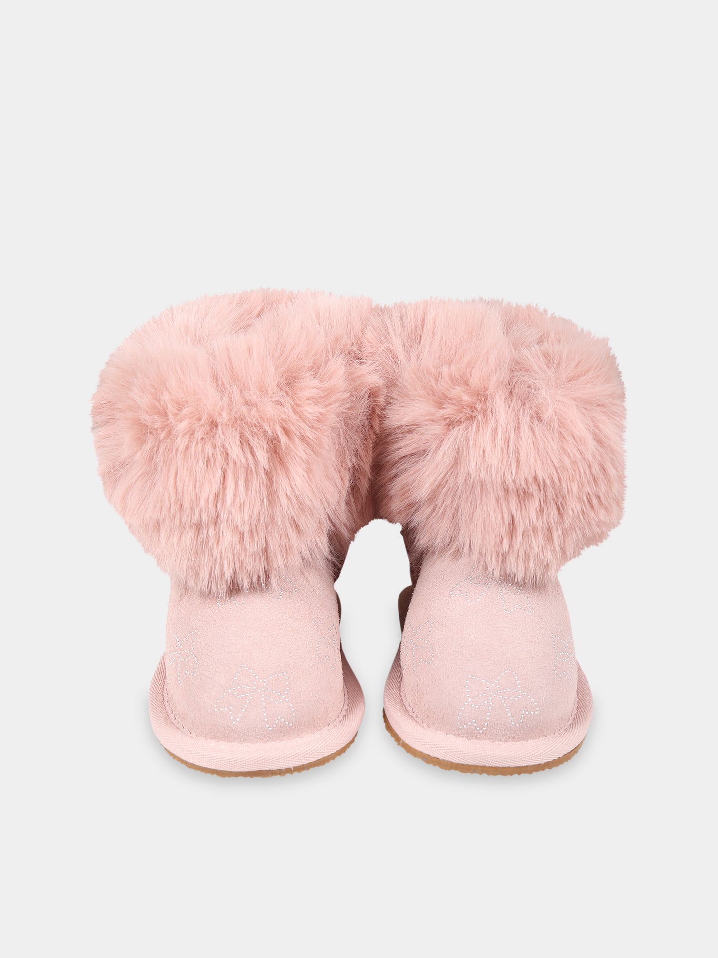 Stivali rosa per bambina con fiocchi,Monnalisa,83B006 2700 0091