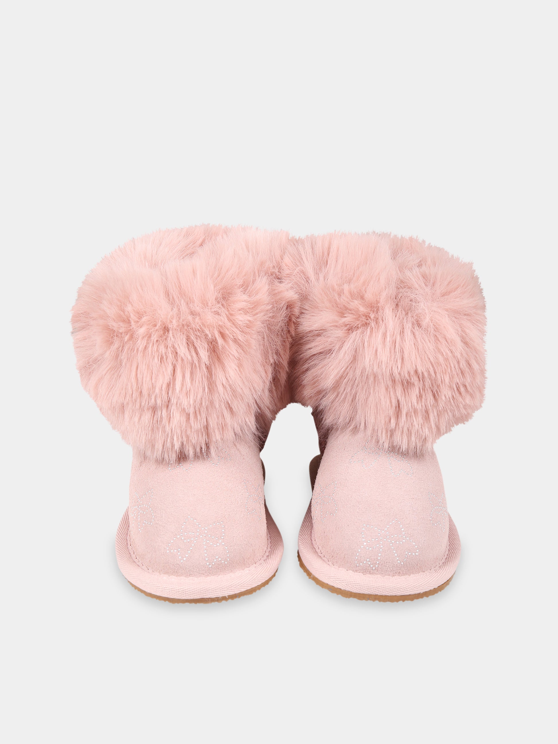 Stivali rosa per bambina con fiocchi,Monnalisa,83B006 2700 0091