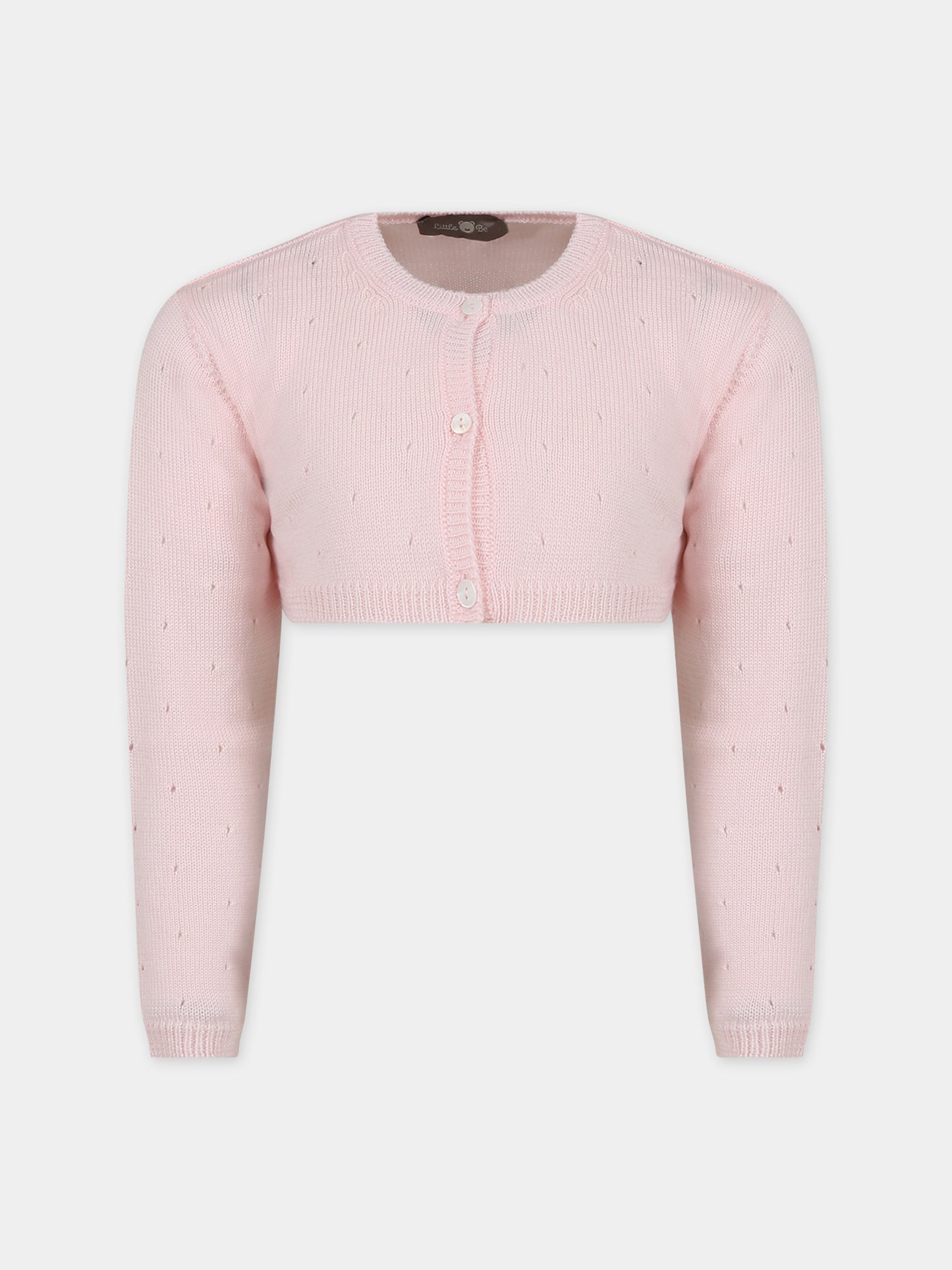 Cardigan rosa per bambina,Little Bear,7166 CIPRIA