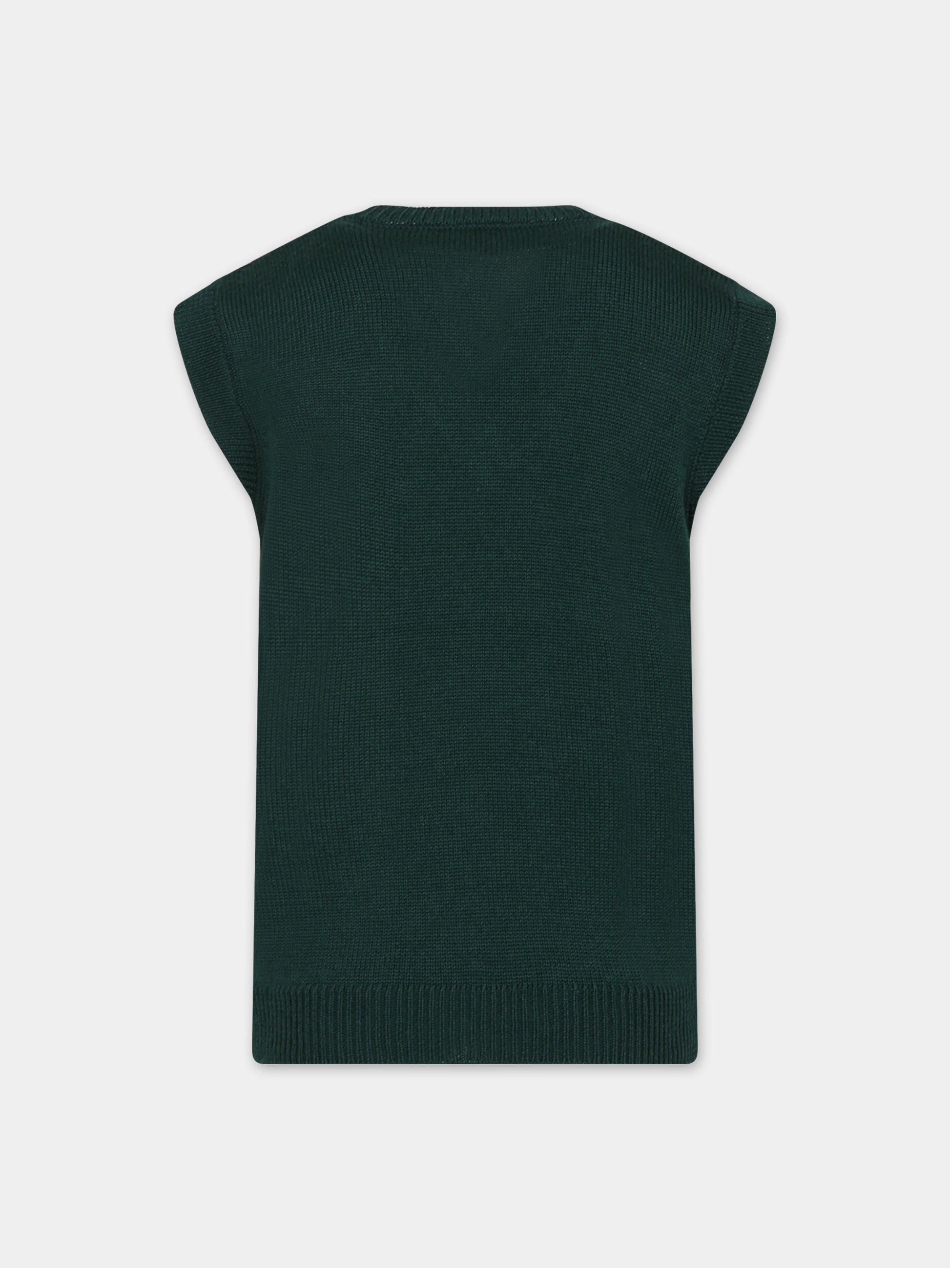 Maglia gilet verde per bambino,Little Bear,7159 VERDE