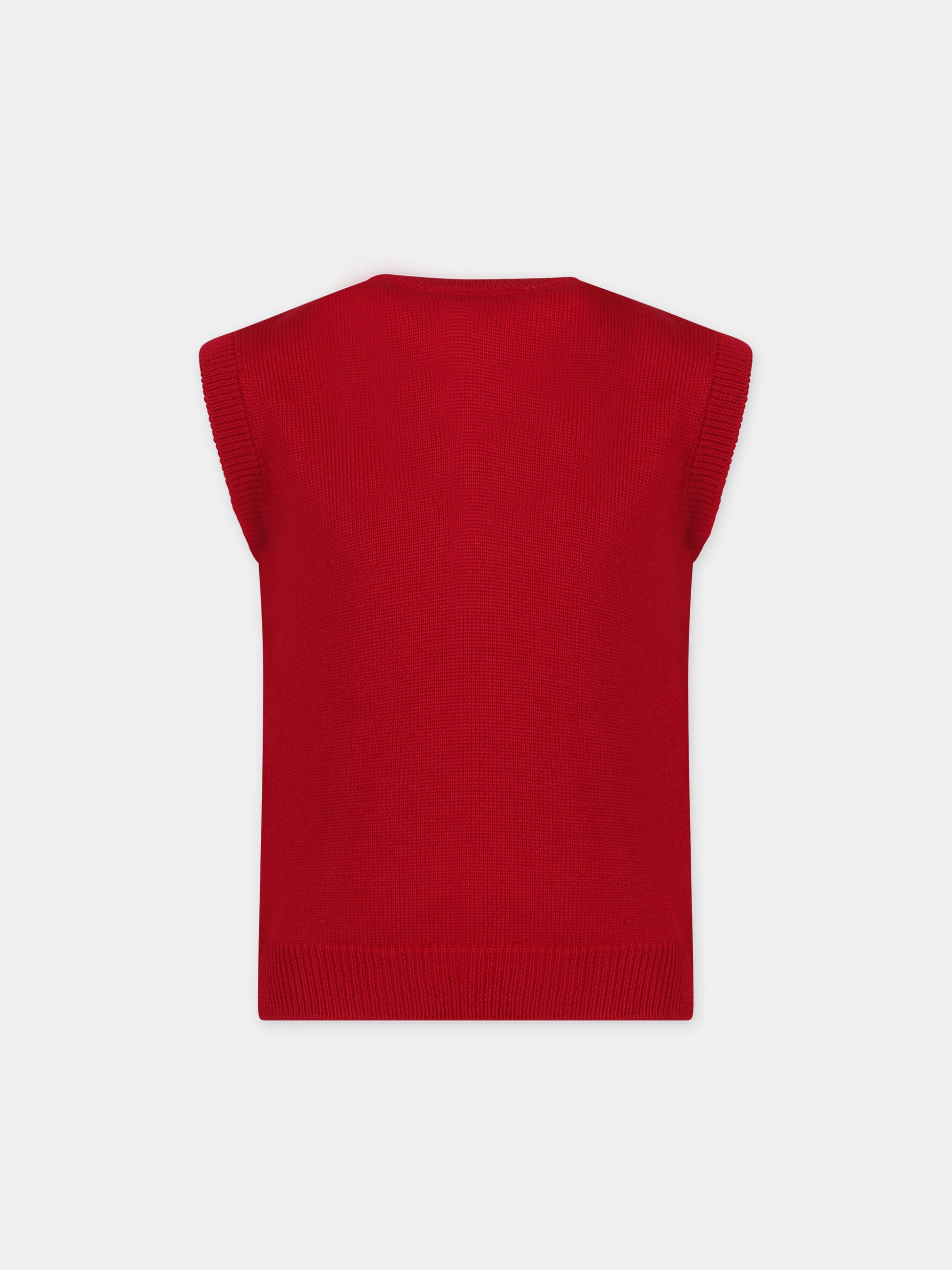 Maglia gilet rossa pe bambino,Little Bear,7159 ROSSO