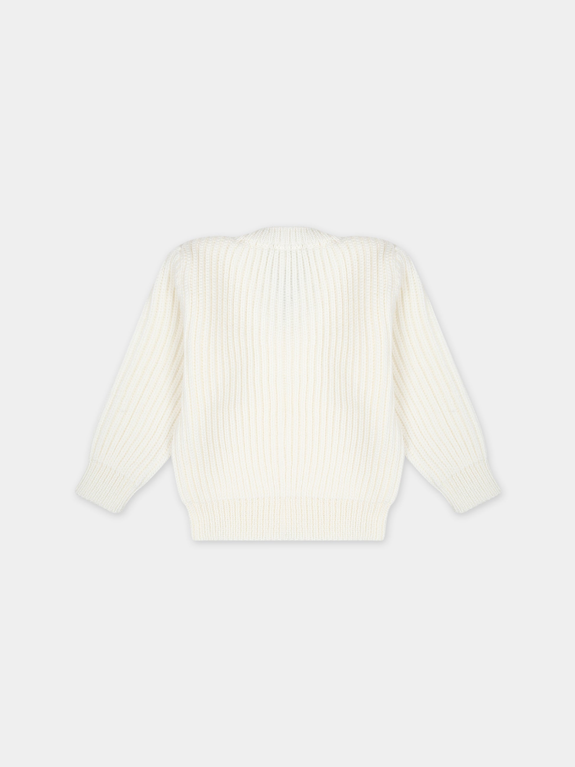 Cardigan bianco per neonati,Little Bear,7167 LATTE