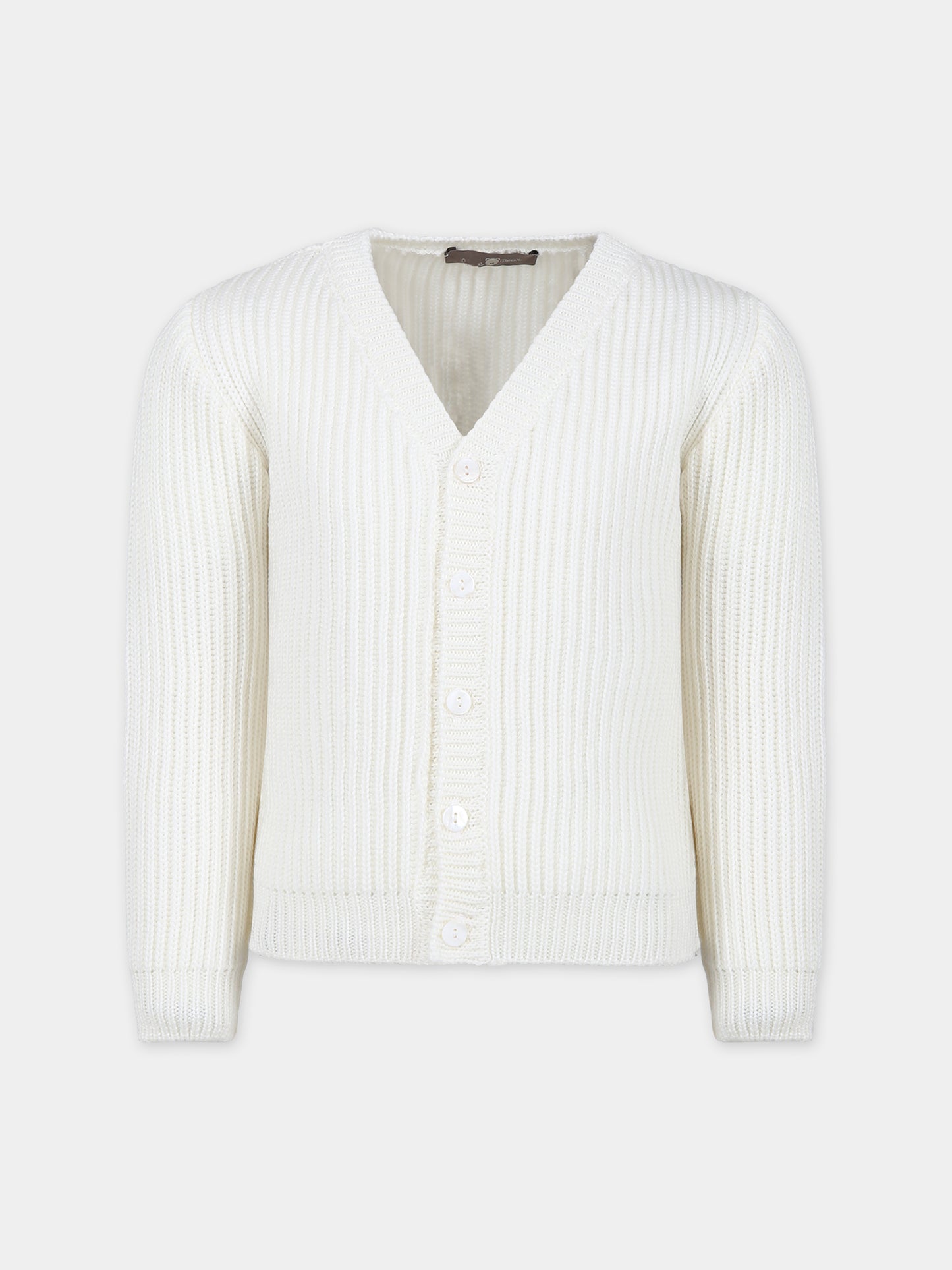 Cardigan bianco per bambini,Little Bear,7167 LATTE