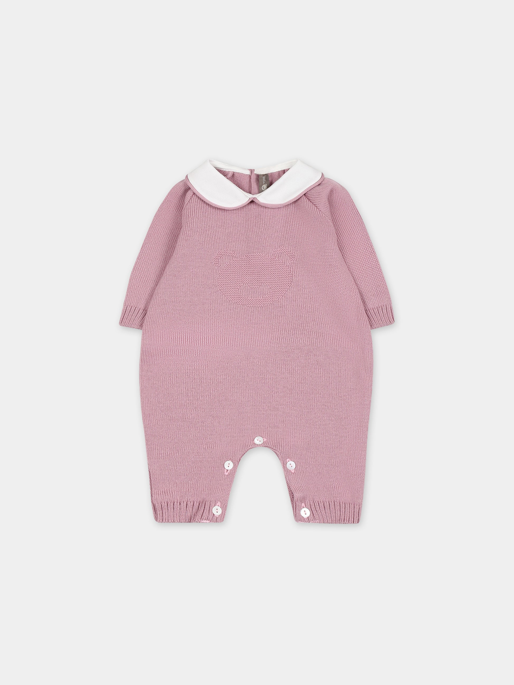 Tutina rosa per neonata con orso,Little Bear,7112 PEONIA