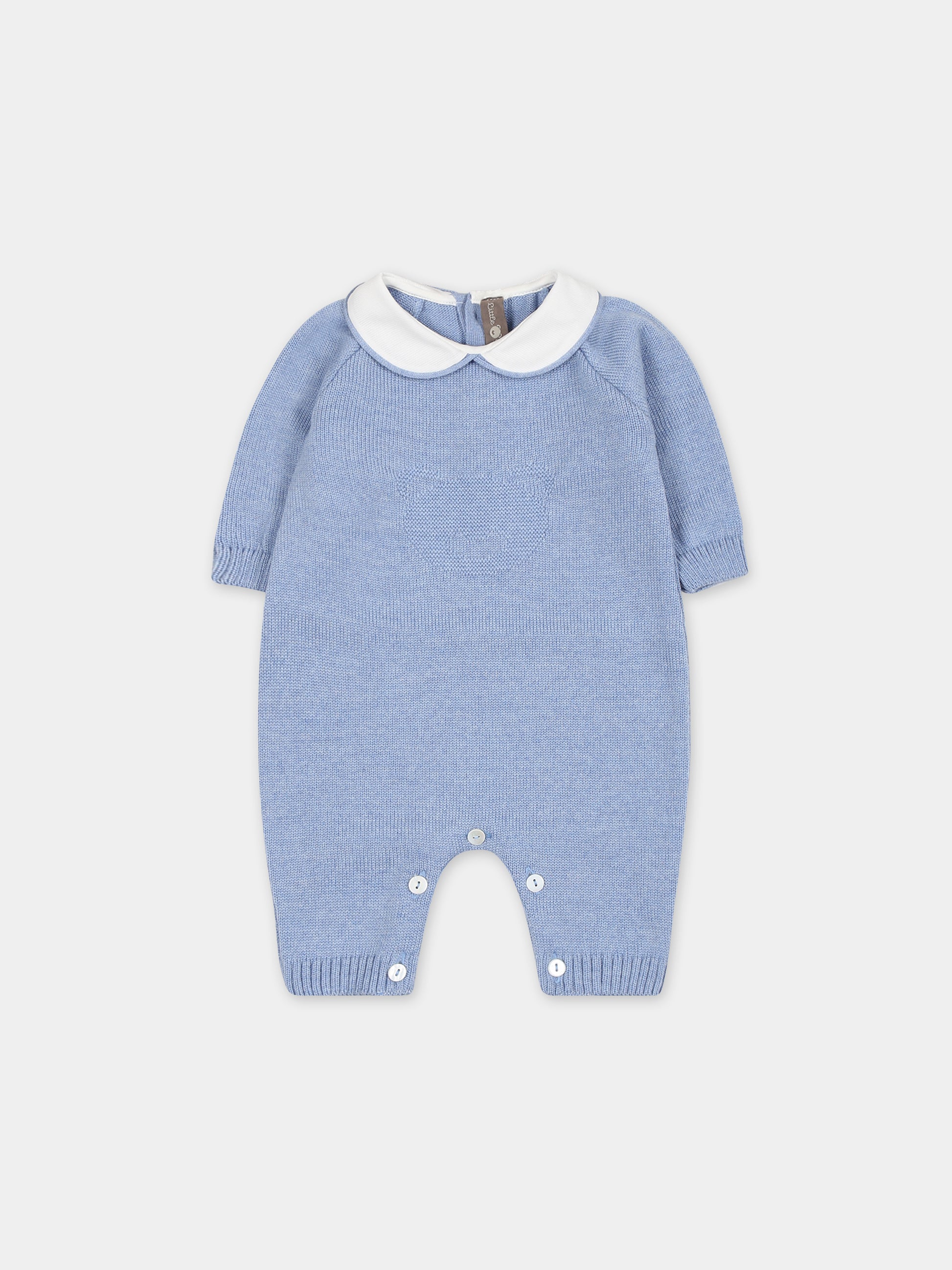 Tutina celeste per neonato con orso,Little Bear,7112 AZZURRO