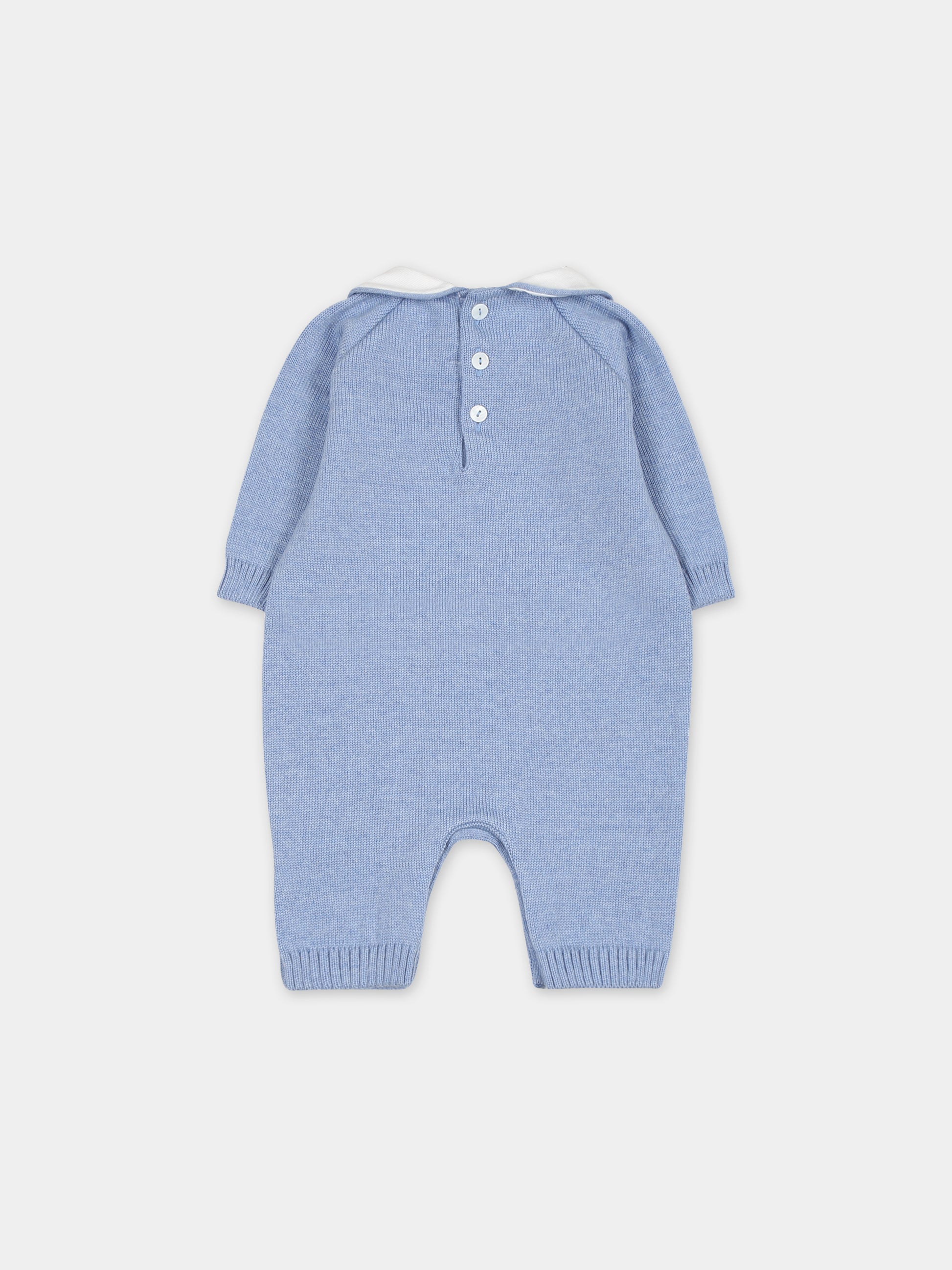 Tutina celeste per neonato con orso,Little Bear,7112 AZZURRO