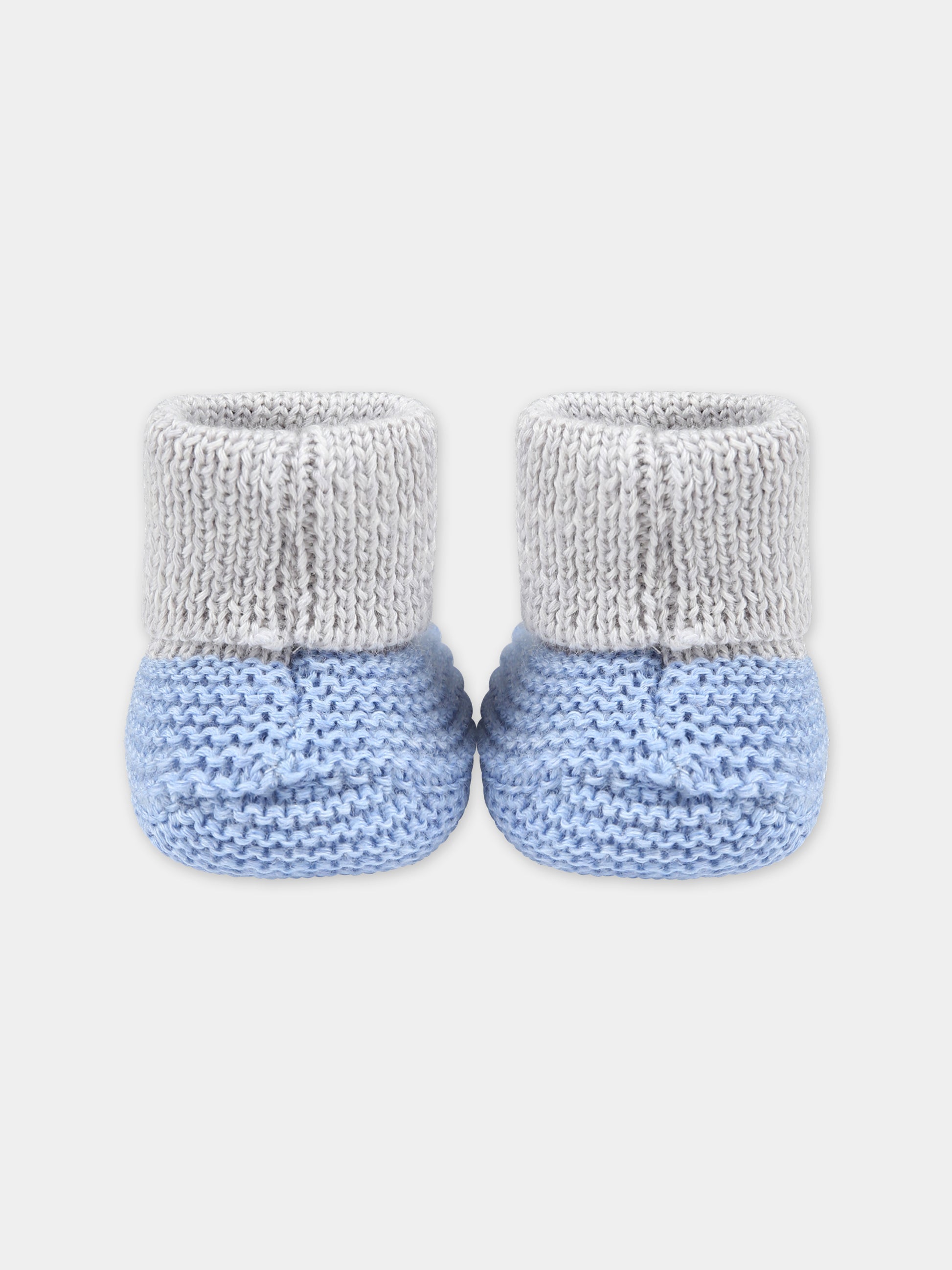 Babbucce azzurre per neonato,Little Bear,7141 GRIGIO/AZZURRO
