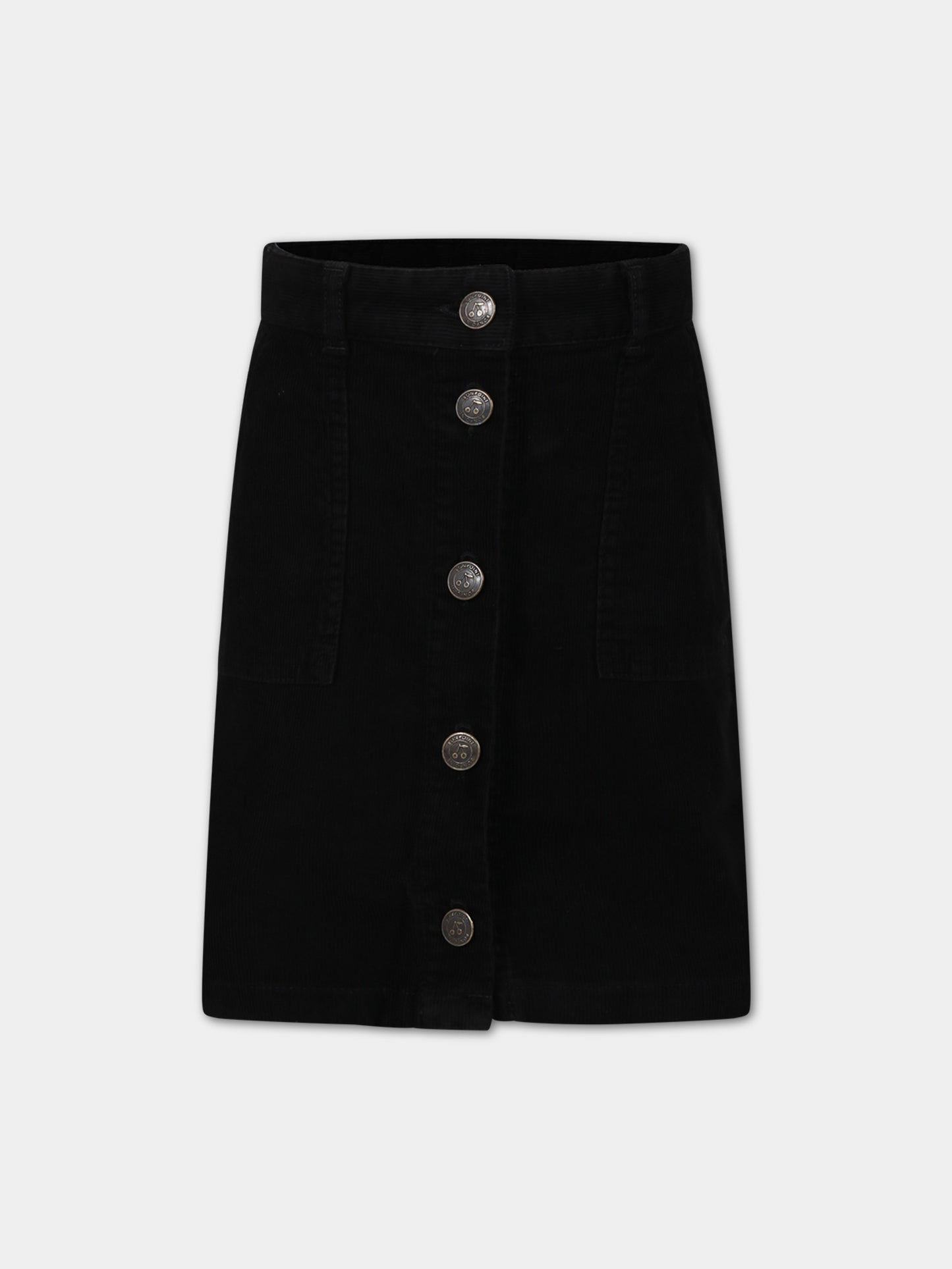 Gonna casual nera per bambina,Bonpoint,W03GSKW00007 099