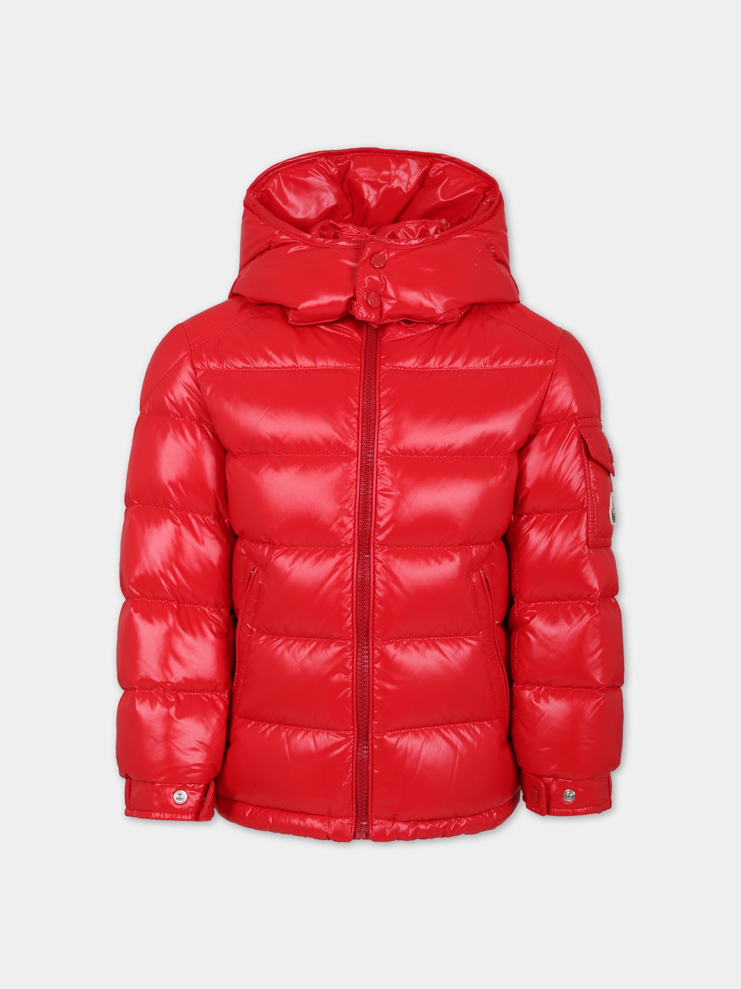 Piumino New Maya rosso per bambino con logo,Moncler Kids,954 1A12520 68950 455