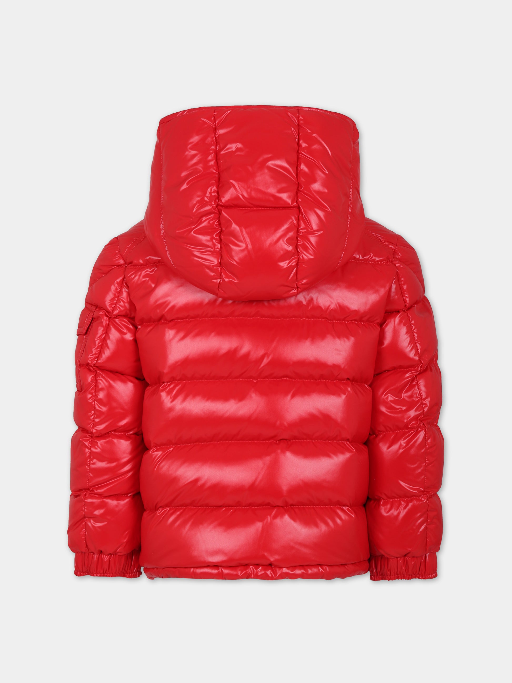 Piumino New Maya rosso per bambino con logo,Moncler Kids,954 1A12520 68950 455