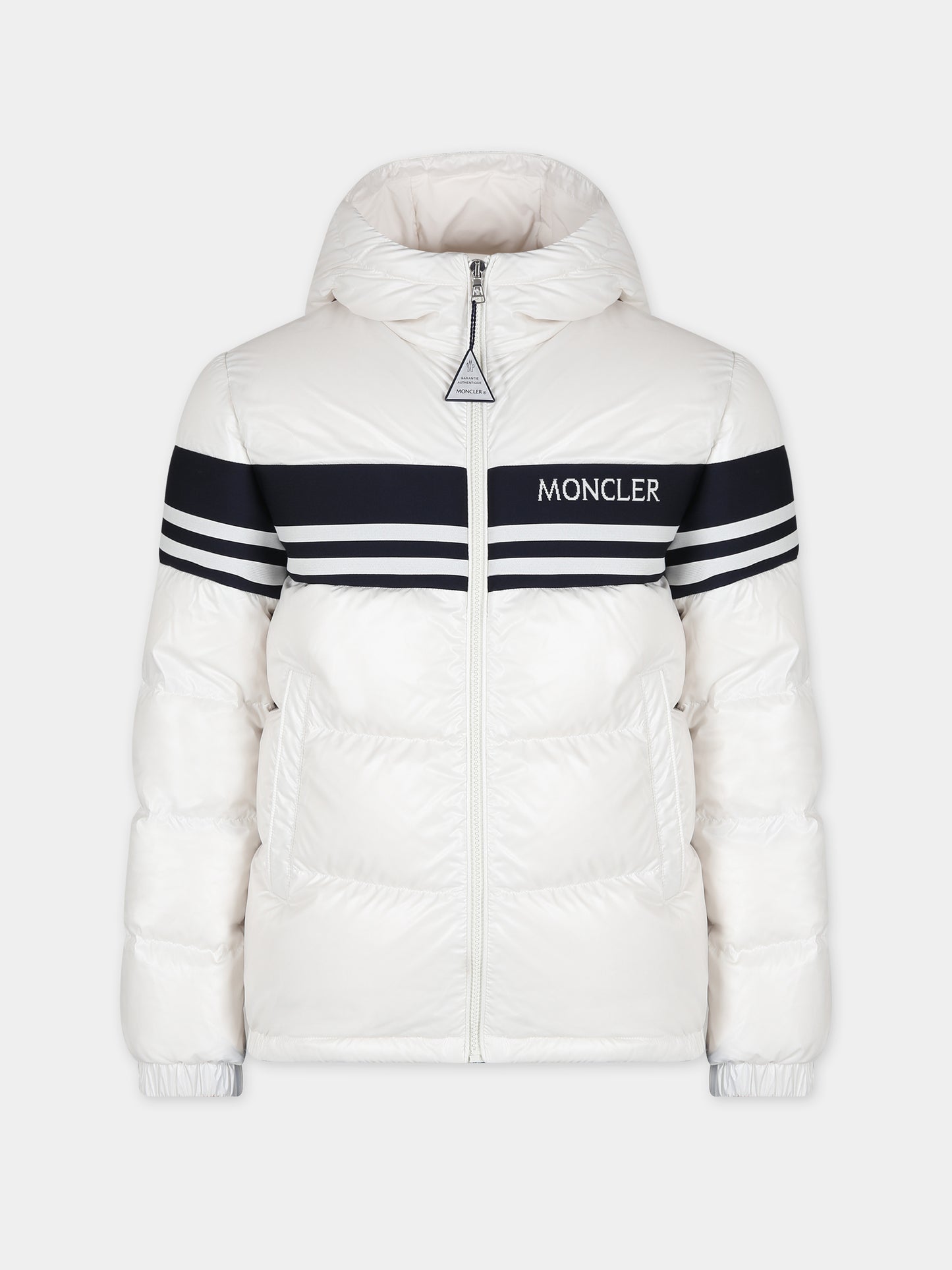 Piumino Mangal bianco per bambino con logo,Moncler Kids,954 1A00057 595ZJ 034