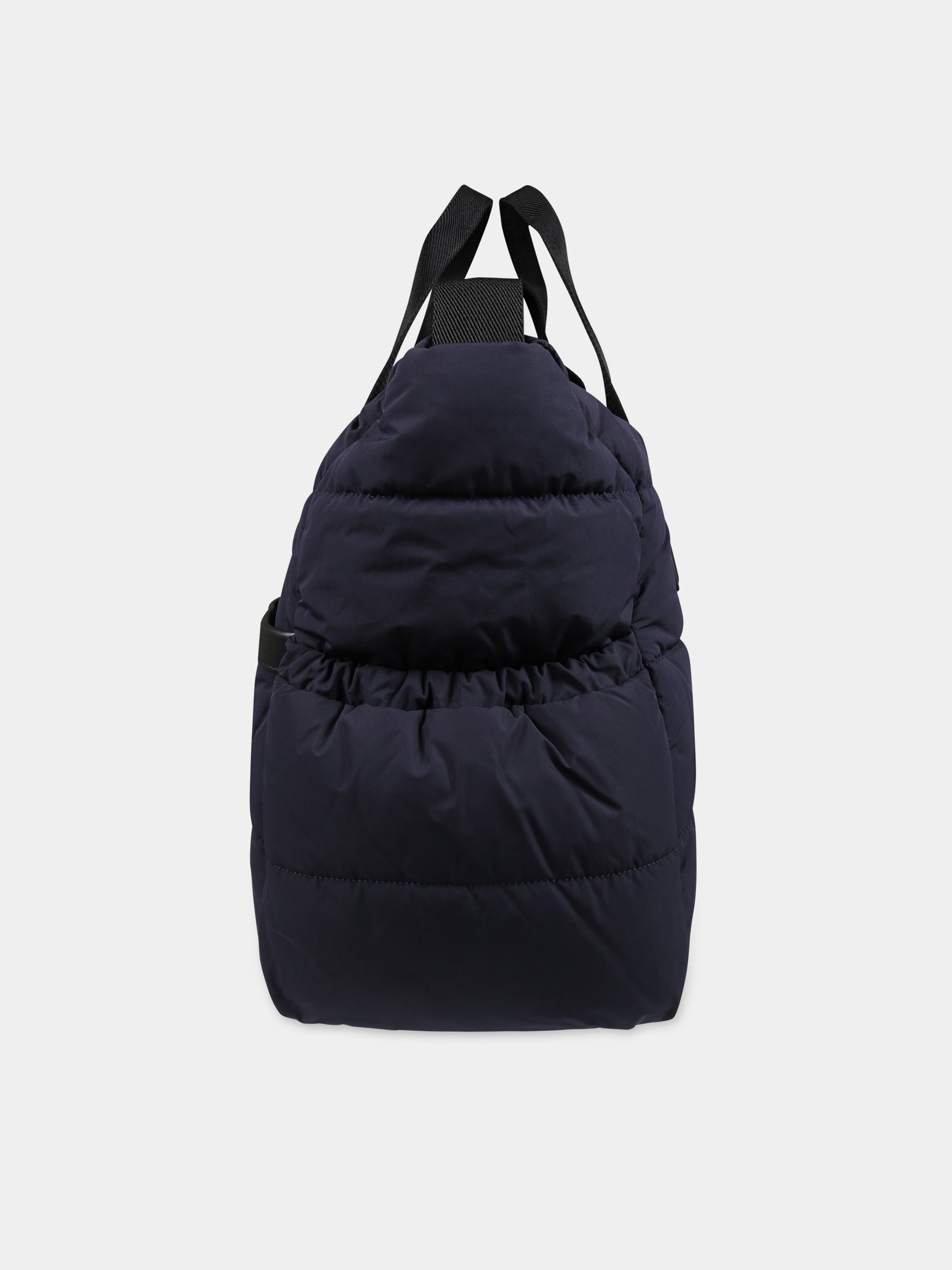 Borsa mamma blu per neonati con logo,Moncler Kids,951 5D00001 M3556 755