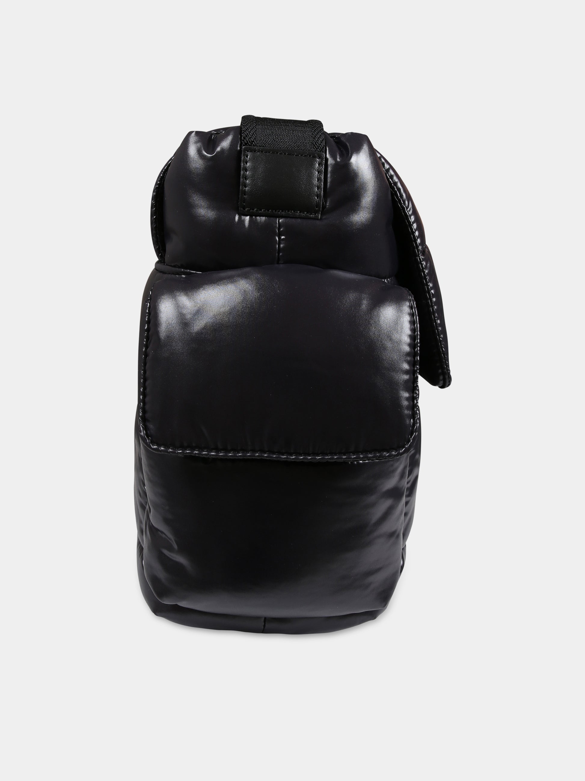 Borsa mamma nera per neonati con patch logato,Moncler Kids,951 5D00002 68950 999