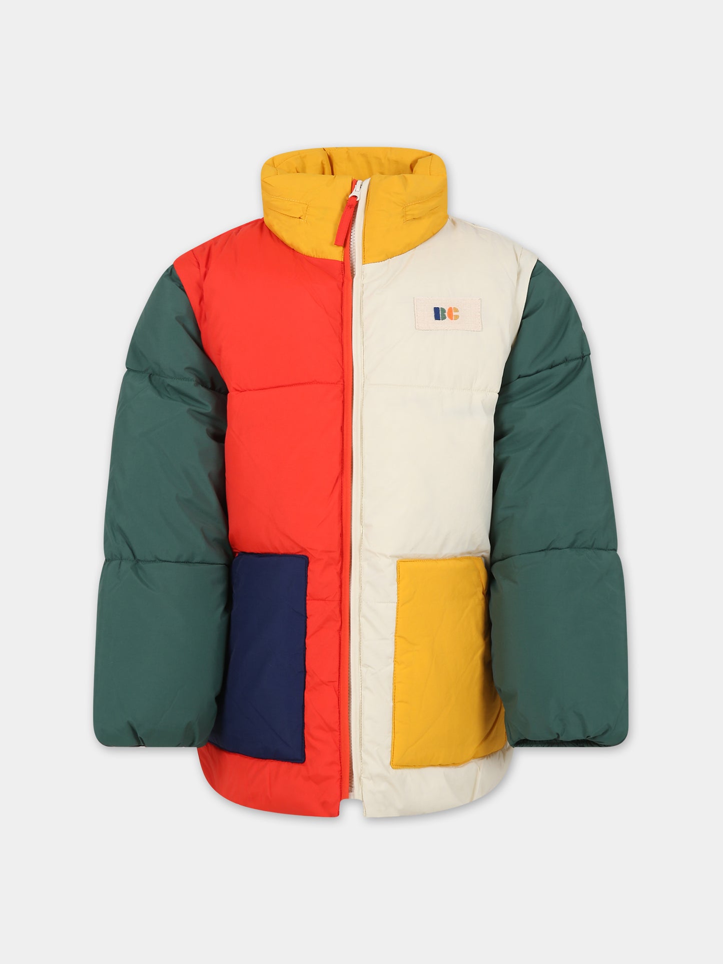 Piumino multicolor per bambini con logo,Bobo Choses,223AC132