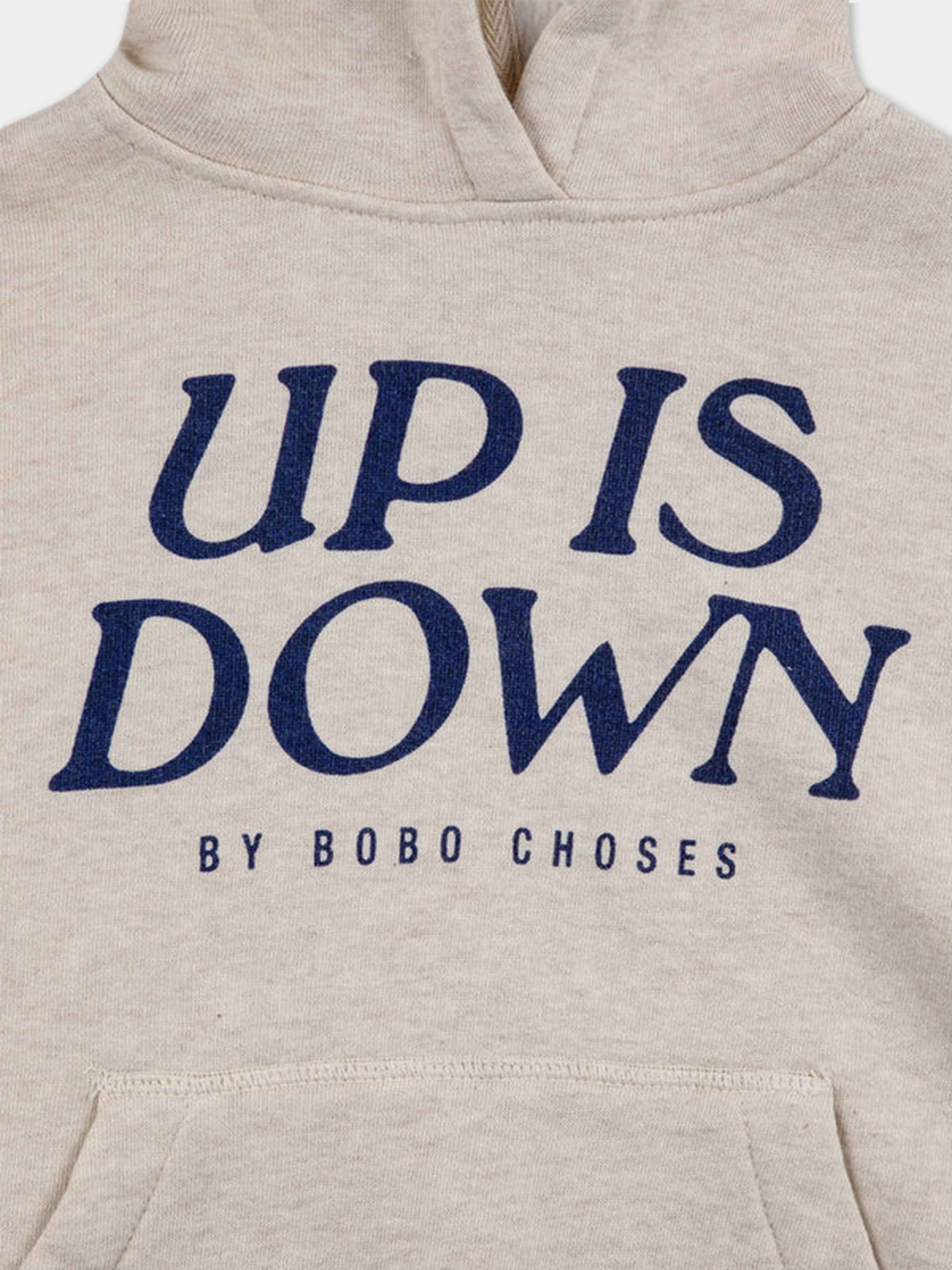 Felpa avorio per bambini con stampa logo,Bobo Choses,223AC049