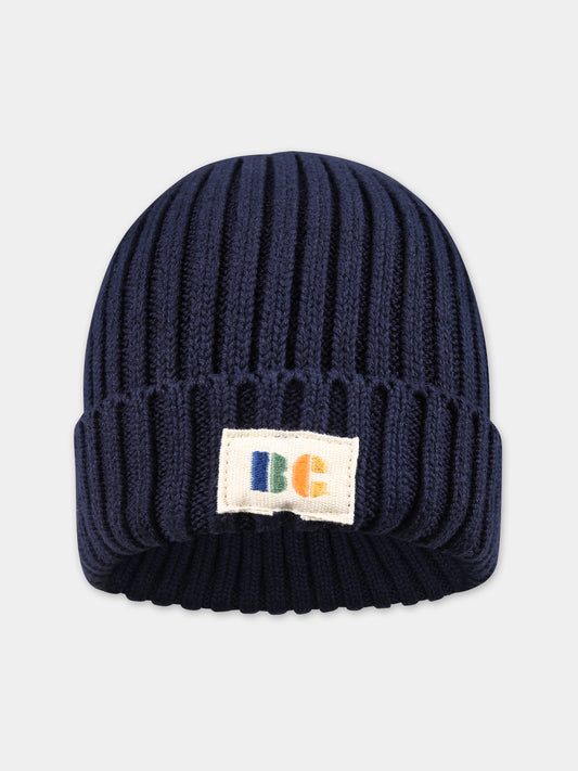 Berretto blu per bambini con logo,Bobo Choses,223AI022