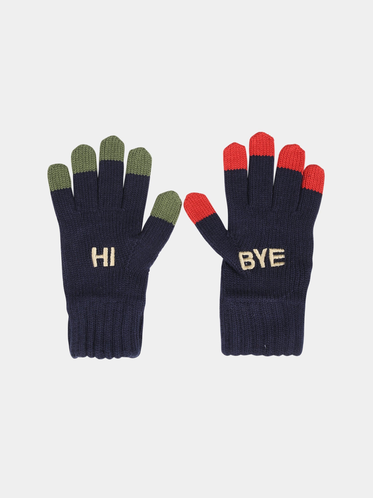 Guanti blu per bambini con logo,Bobo Choses,223AI027